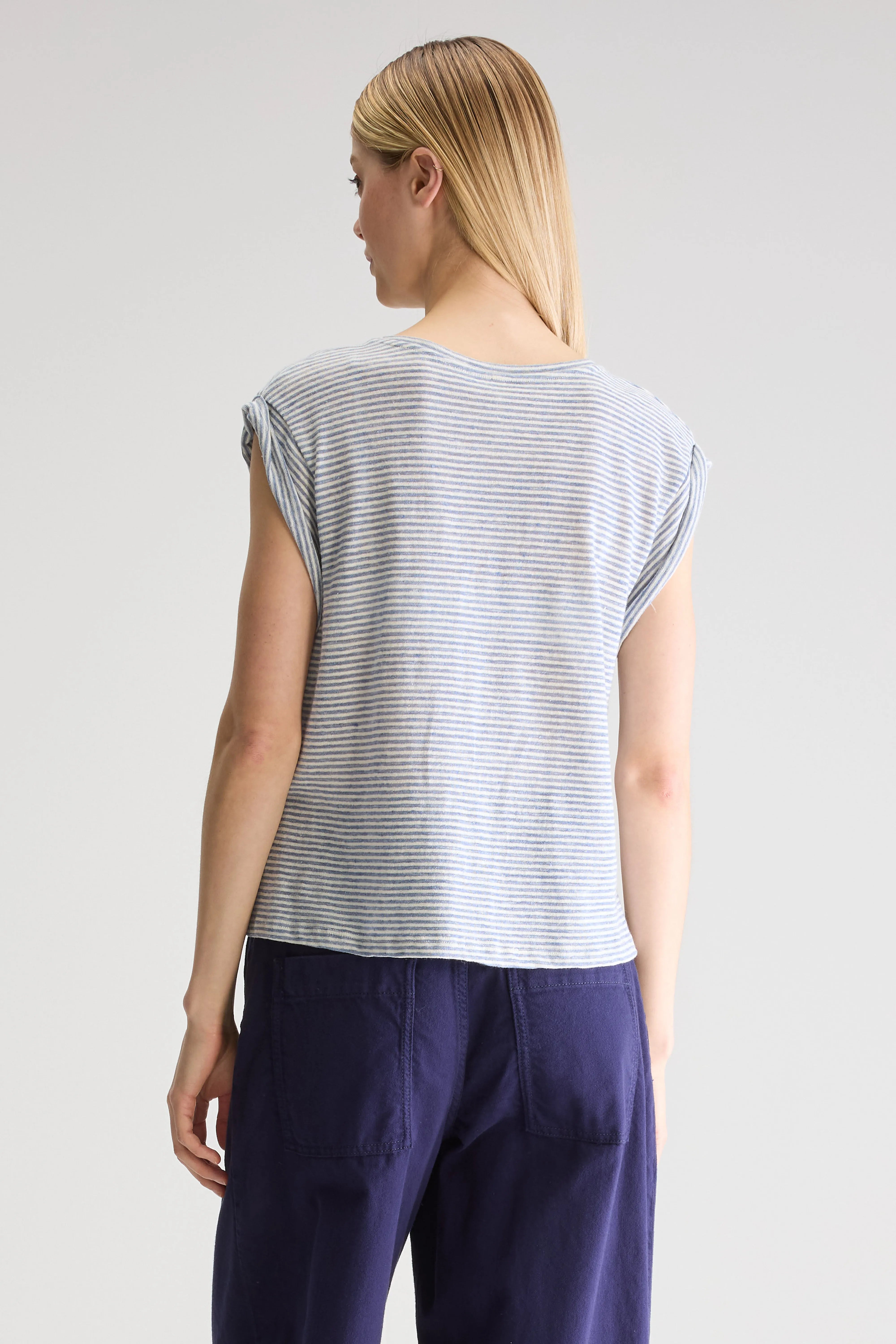 T-shirt Col Rond Vlyn - Shell / Sky Pour Femme | Bellerose
