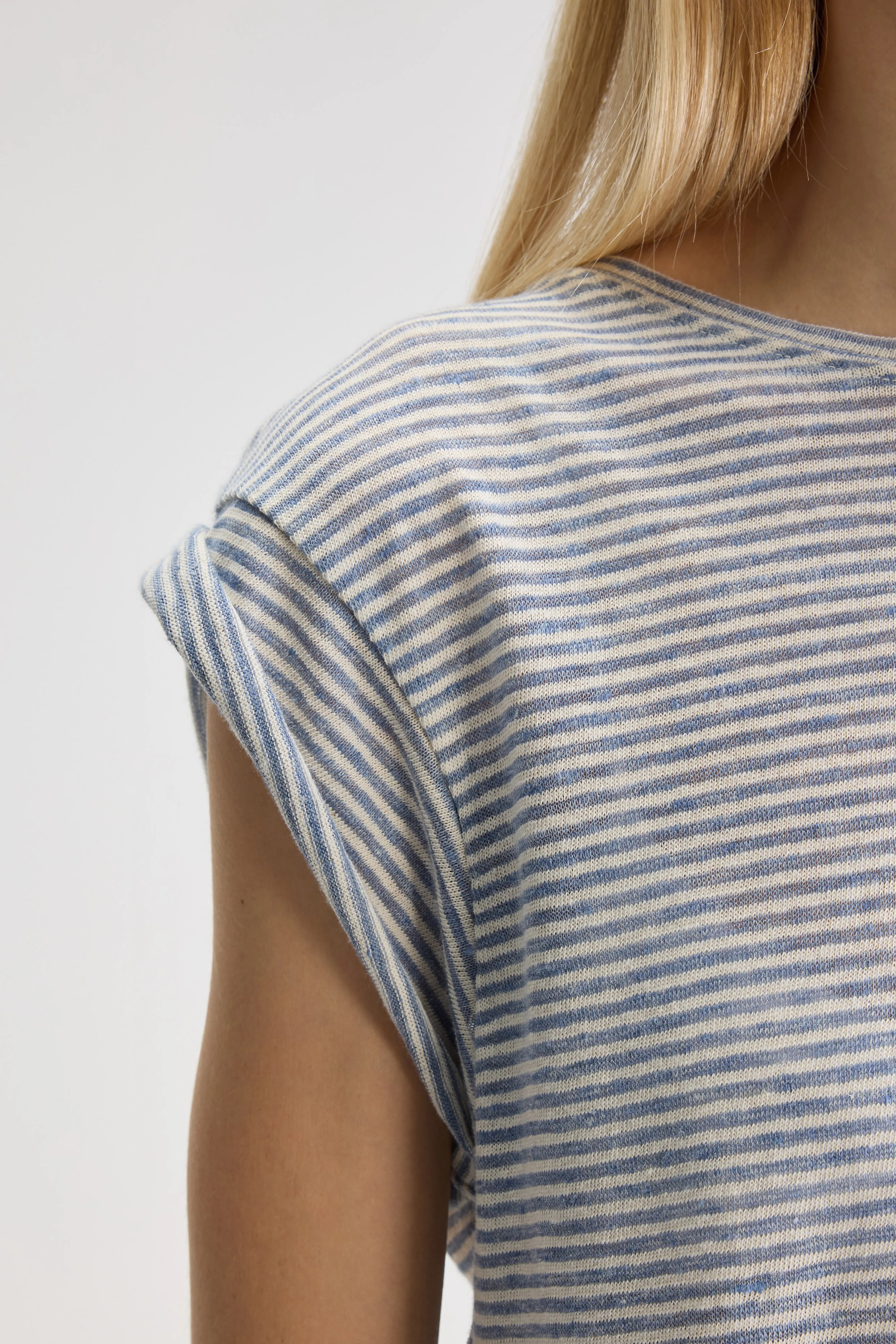 Vlyn t-shirt met ronde hals (251 / W / STRIPE D)