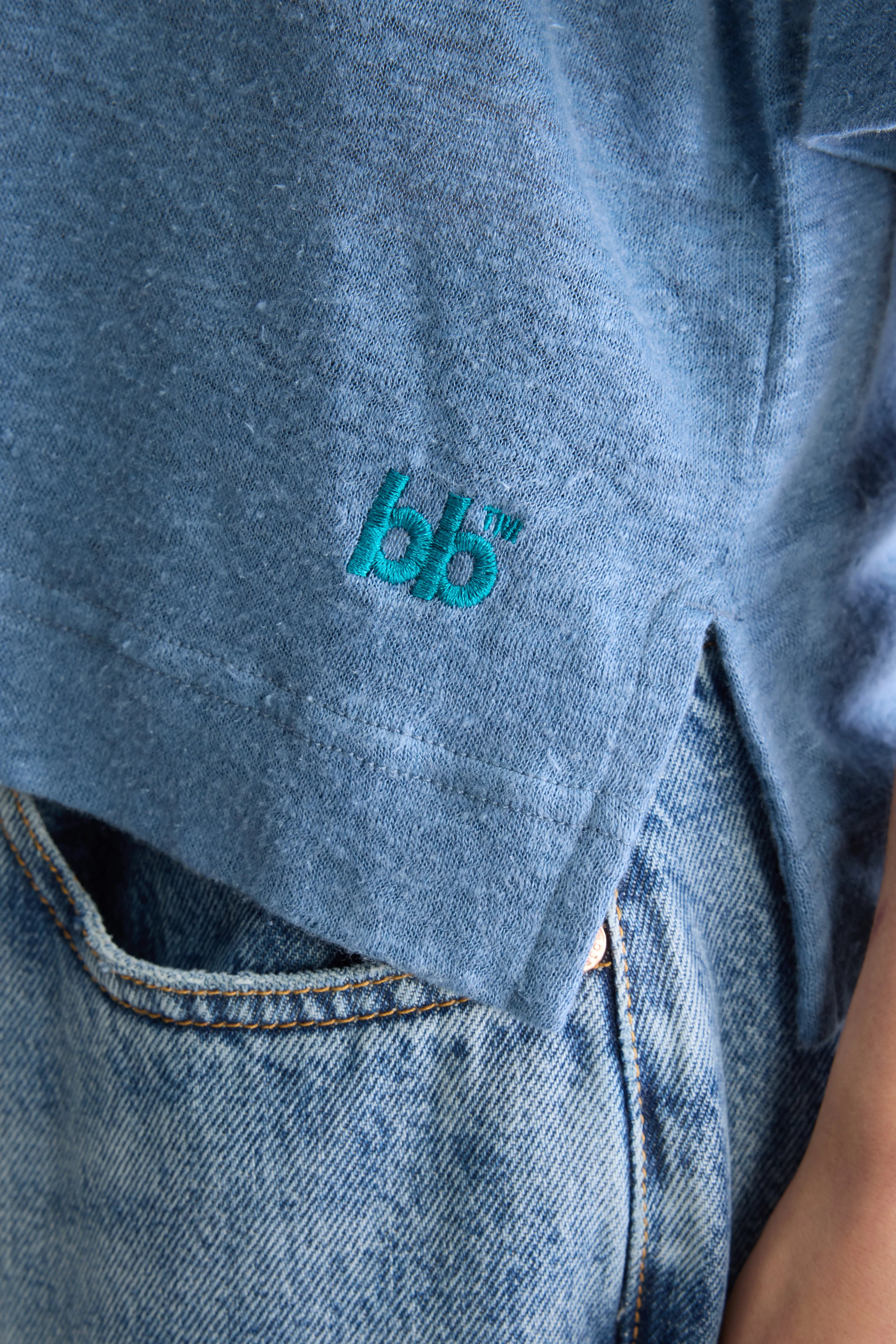 T-shirt À Manches Courtes Vydel - Denim Pour Femme | Bellerose