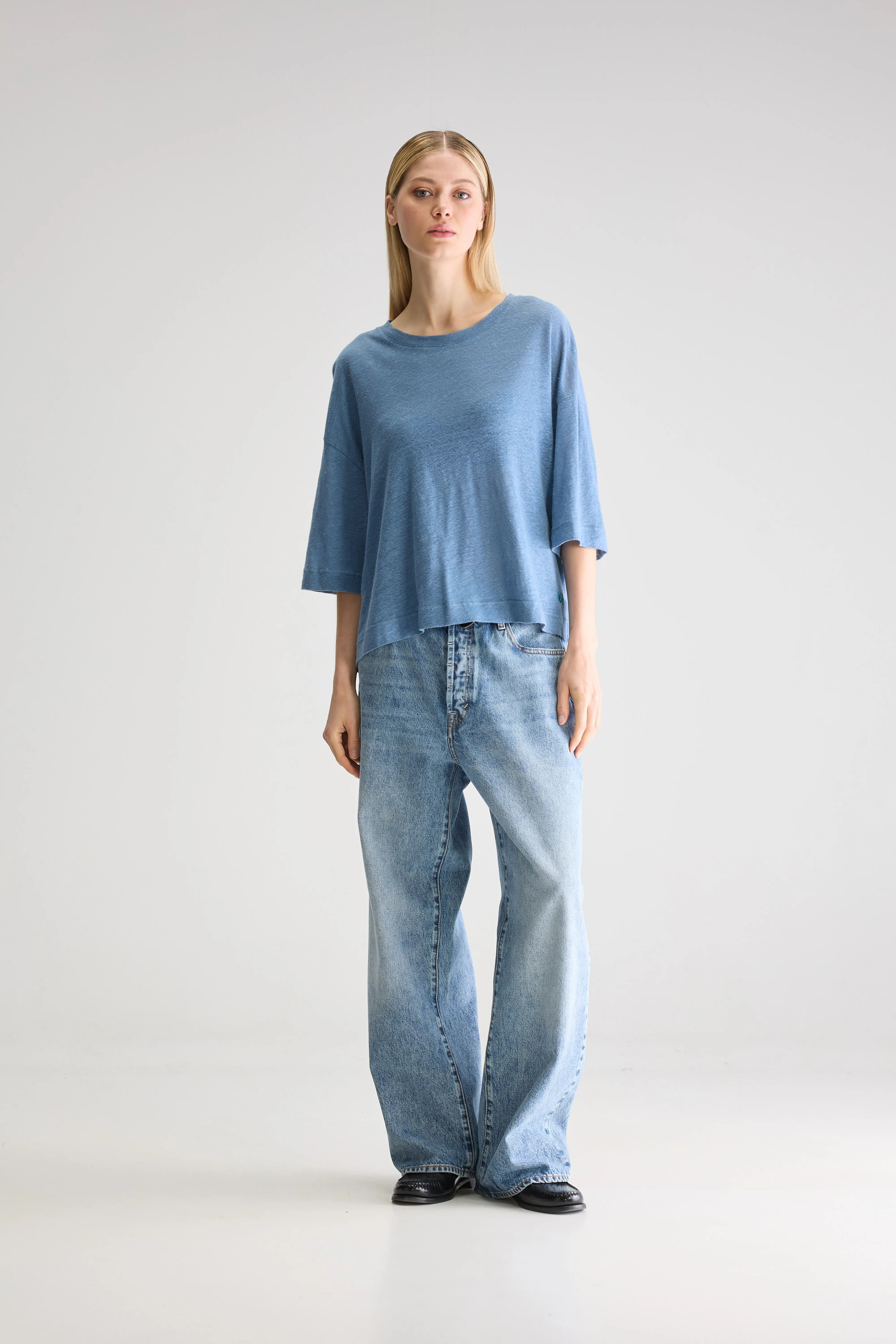 Vydel T-shirt Met Korte Mouwen - Denim Voor Dames | Bellerose