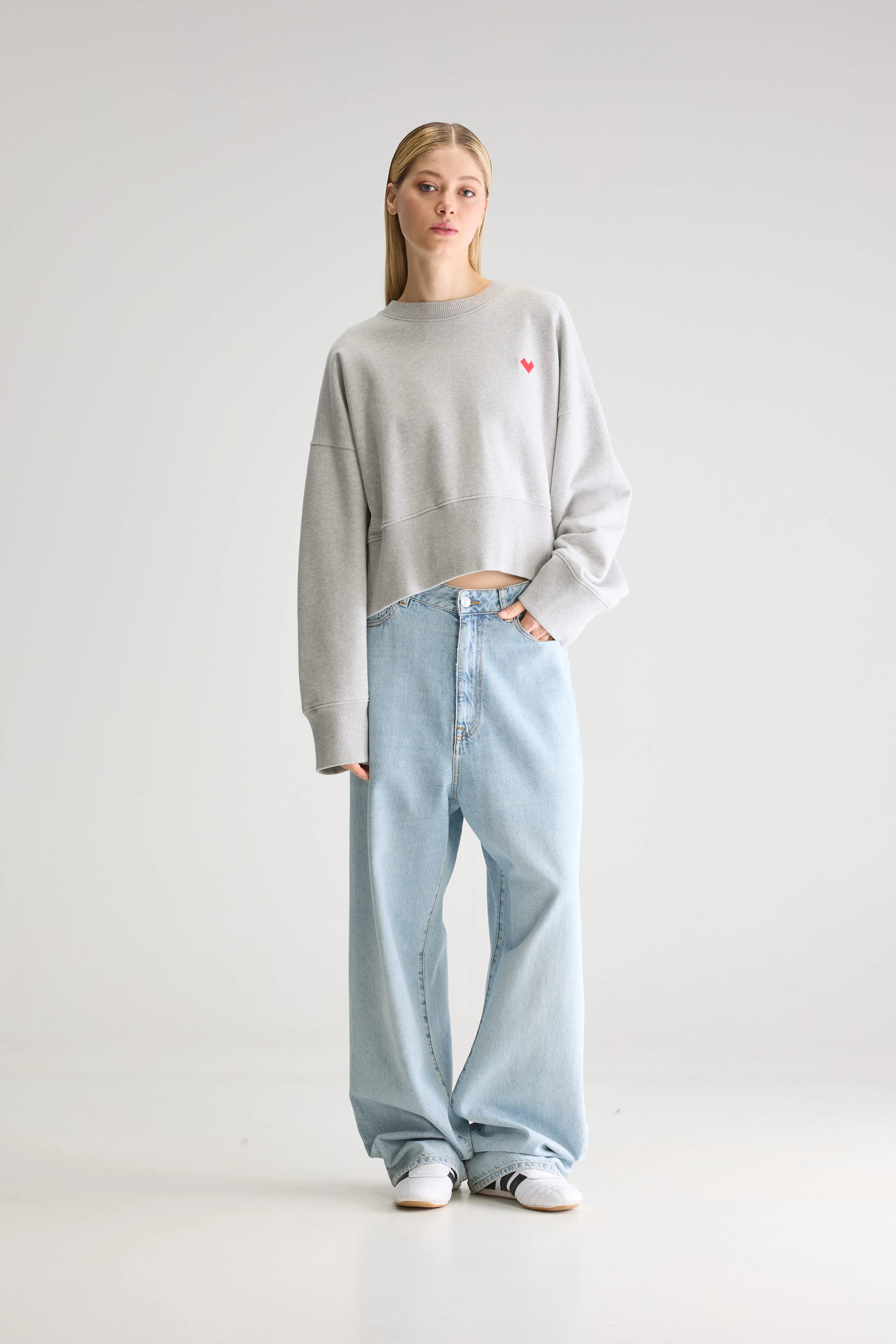Slenni sweatshirt met ronde hals (251 / W / H. GREY)