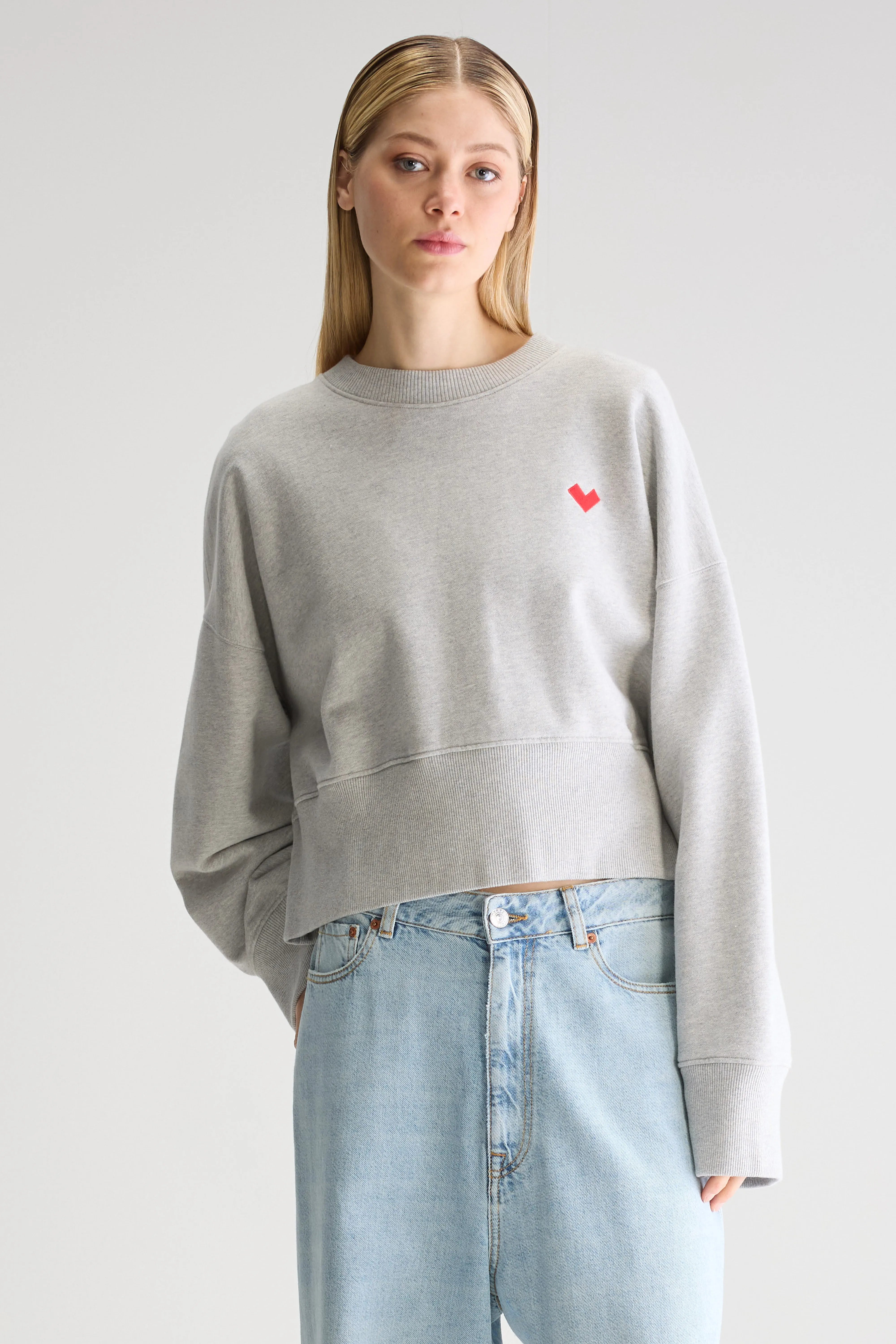 Slenni sweatshirt met ronde hals (251 / W / H. GREY)