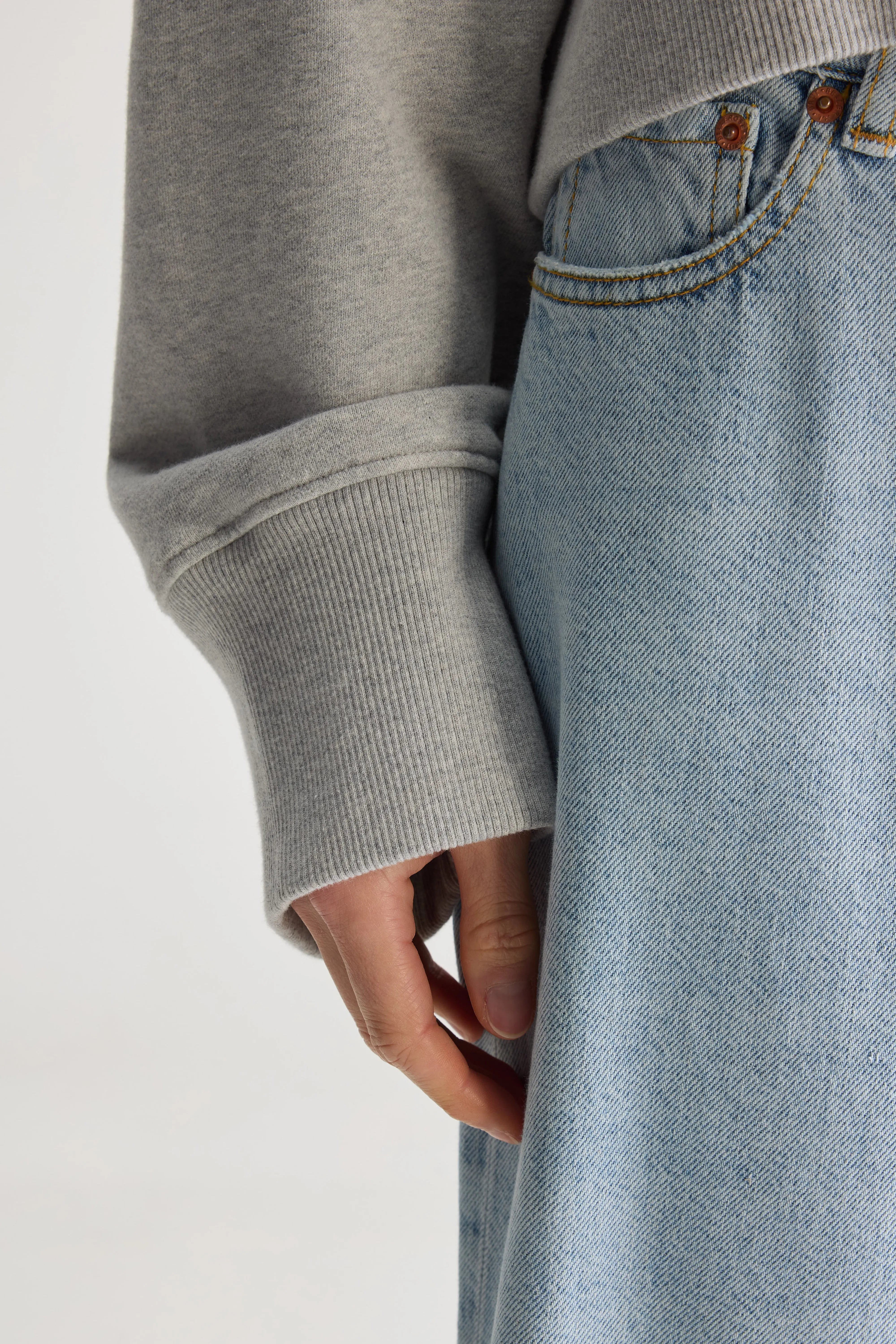 Slenni sweatshirt met ronde hals (251 / W / H. GREY)
