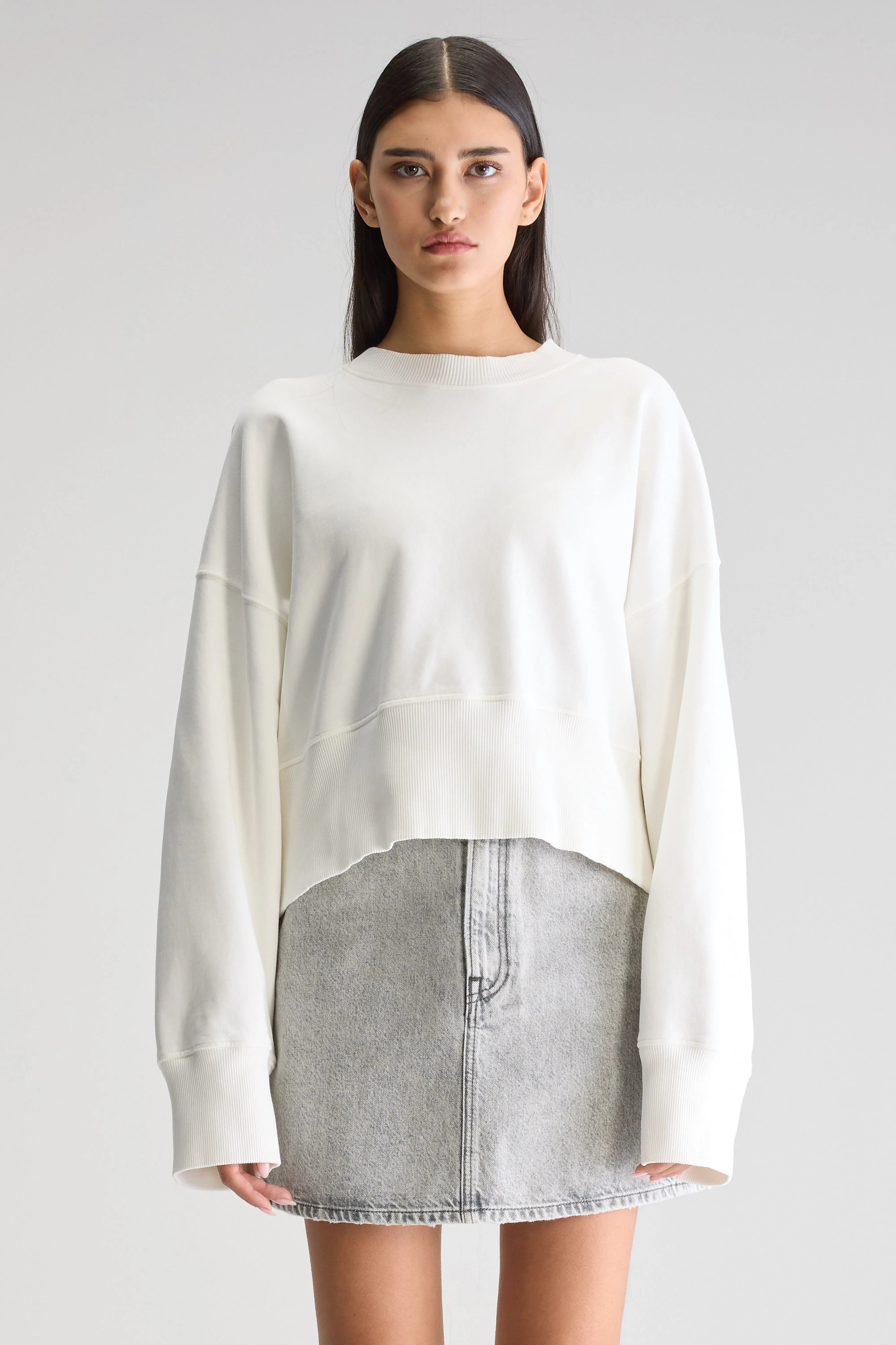 Sweatshirt Col Rond Slenni - Vintage white Pour Femme | Bellerose