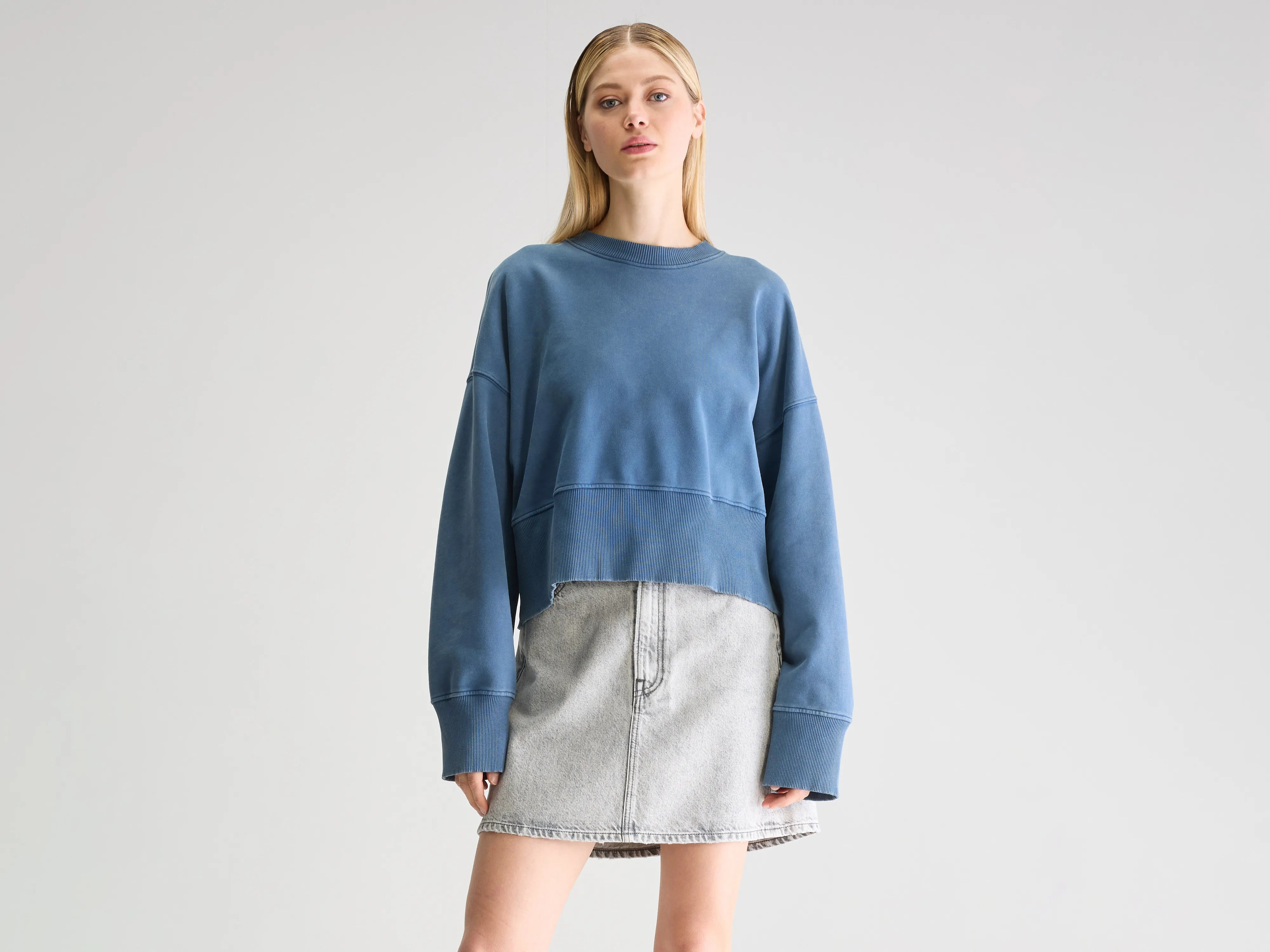 Slenni sweatshirt met ronde hals (251 / W / BLUE JEANS)