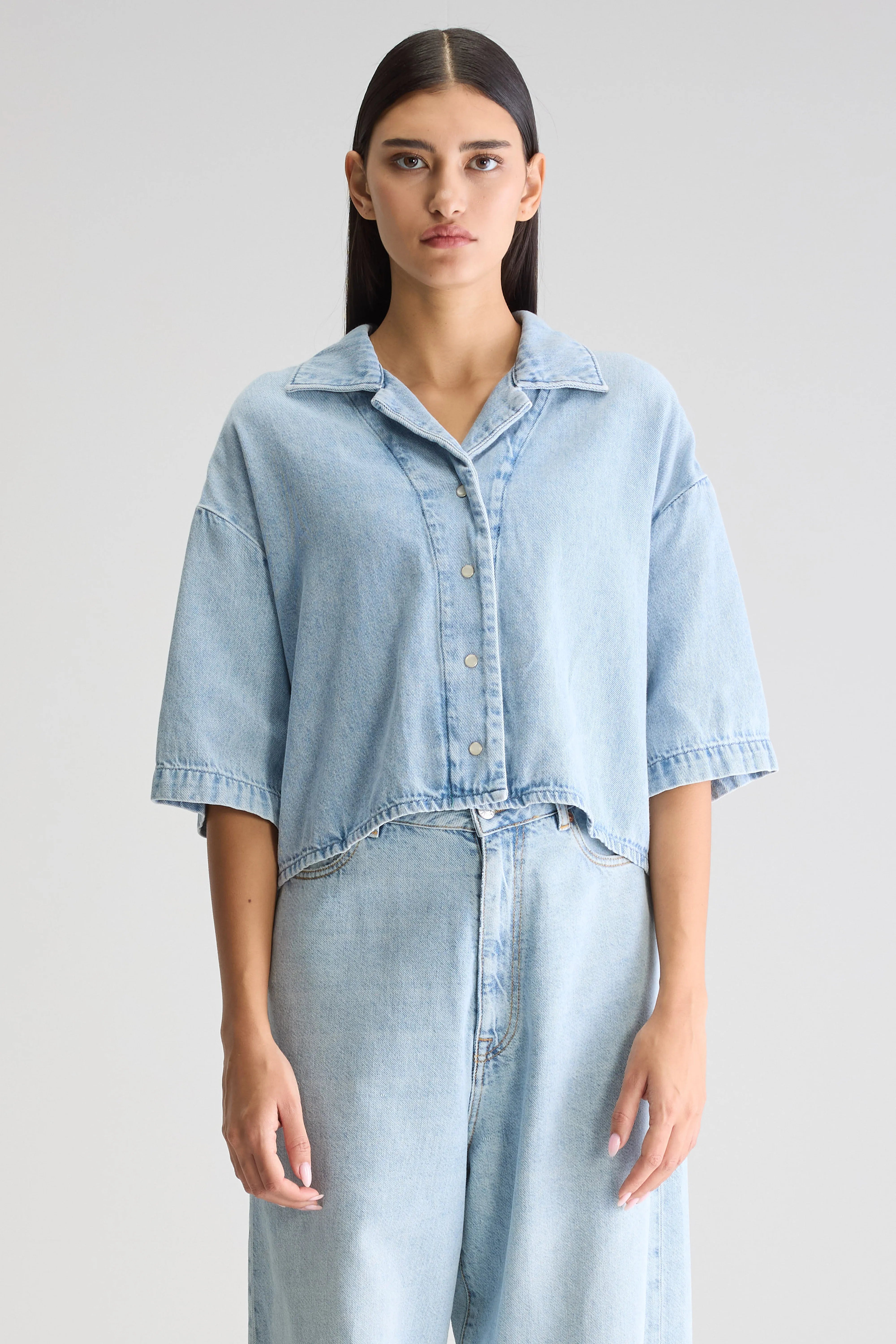 Pool Denim Shirt - Lt blue bleach For Women | Bellerose