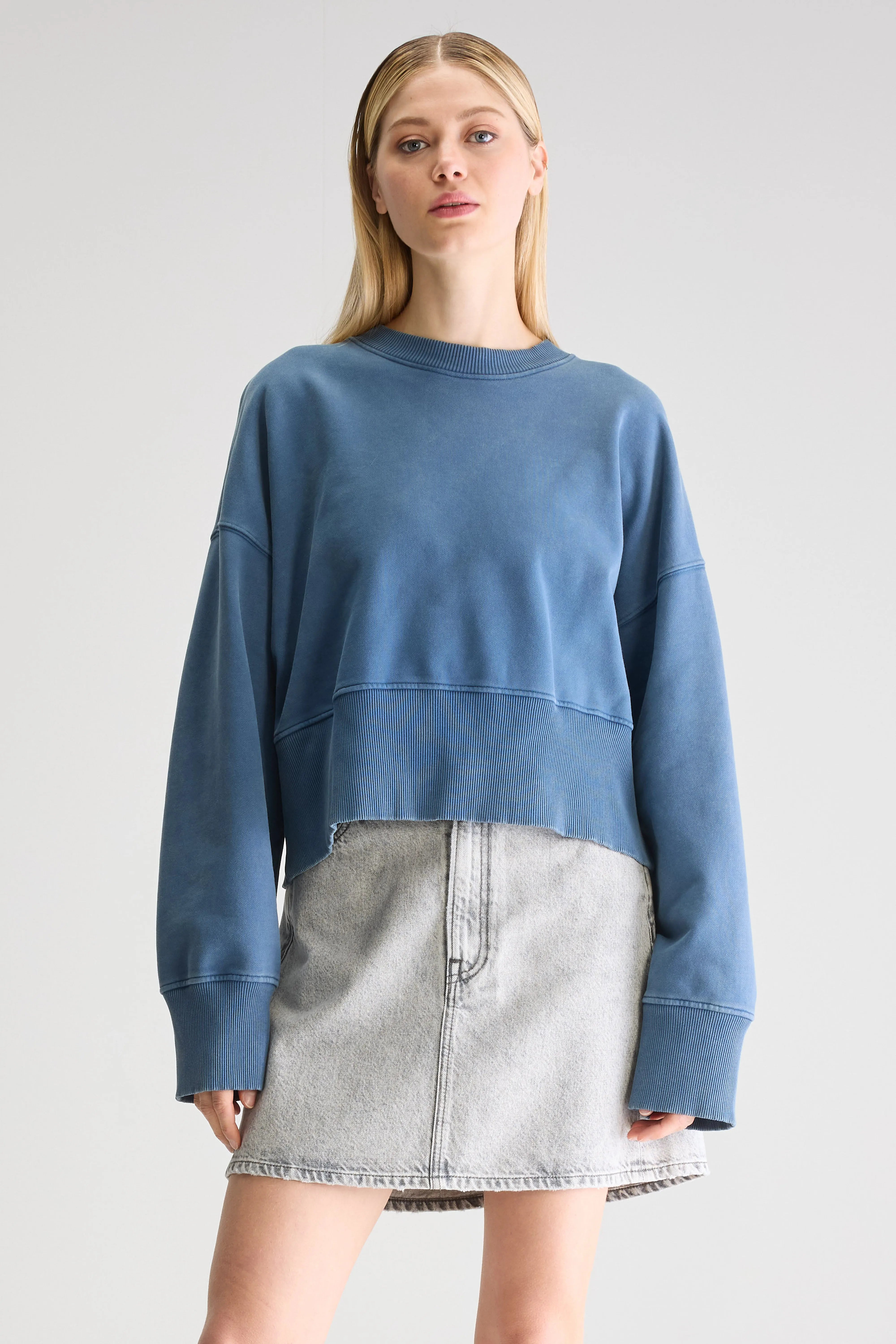 Slenni Crewneck Sweatshirt - Blue jeans For Women | Bellerose