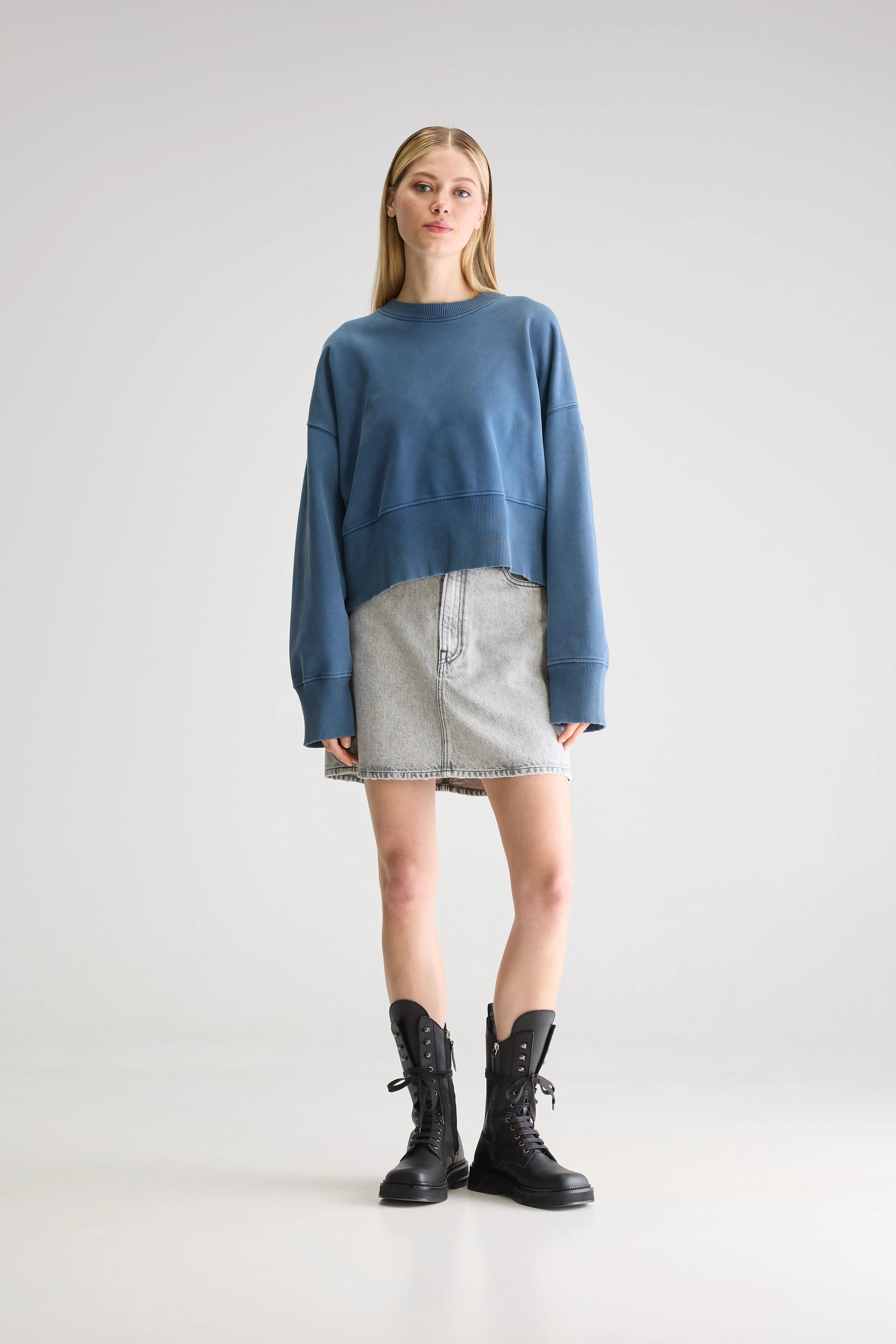 Slenni Crewneck Sweatshirt - Blue jeans For Women | Bellerose