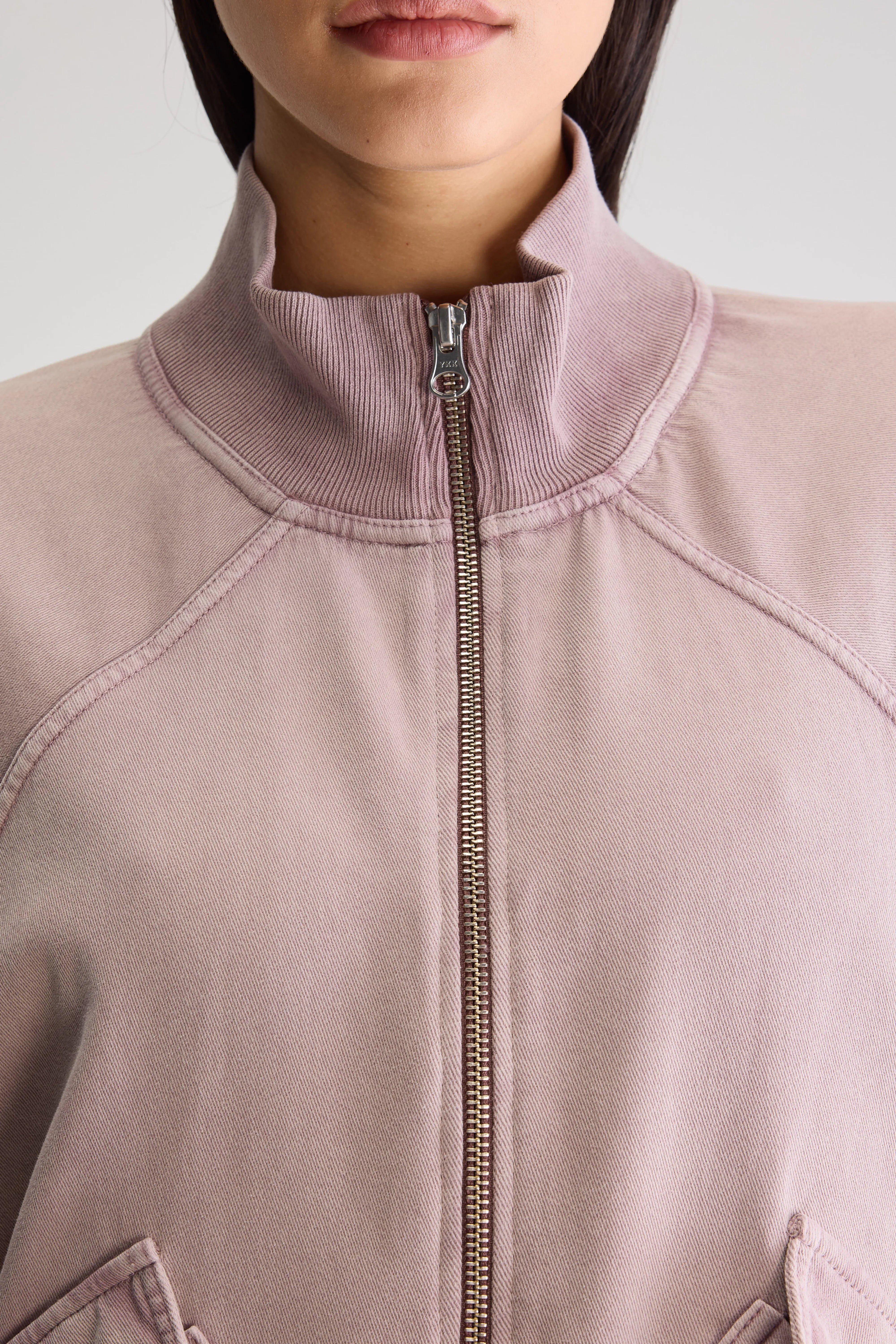 Fanty zip-front sweatshirt (251 / W / ROSEWOOD)