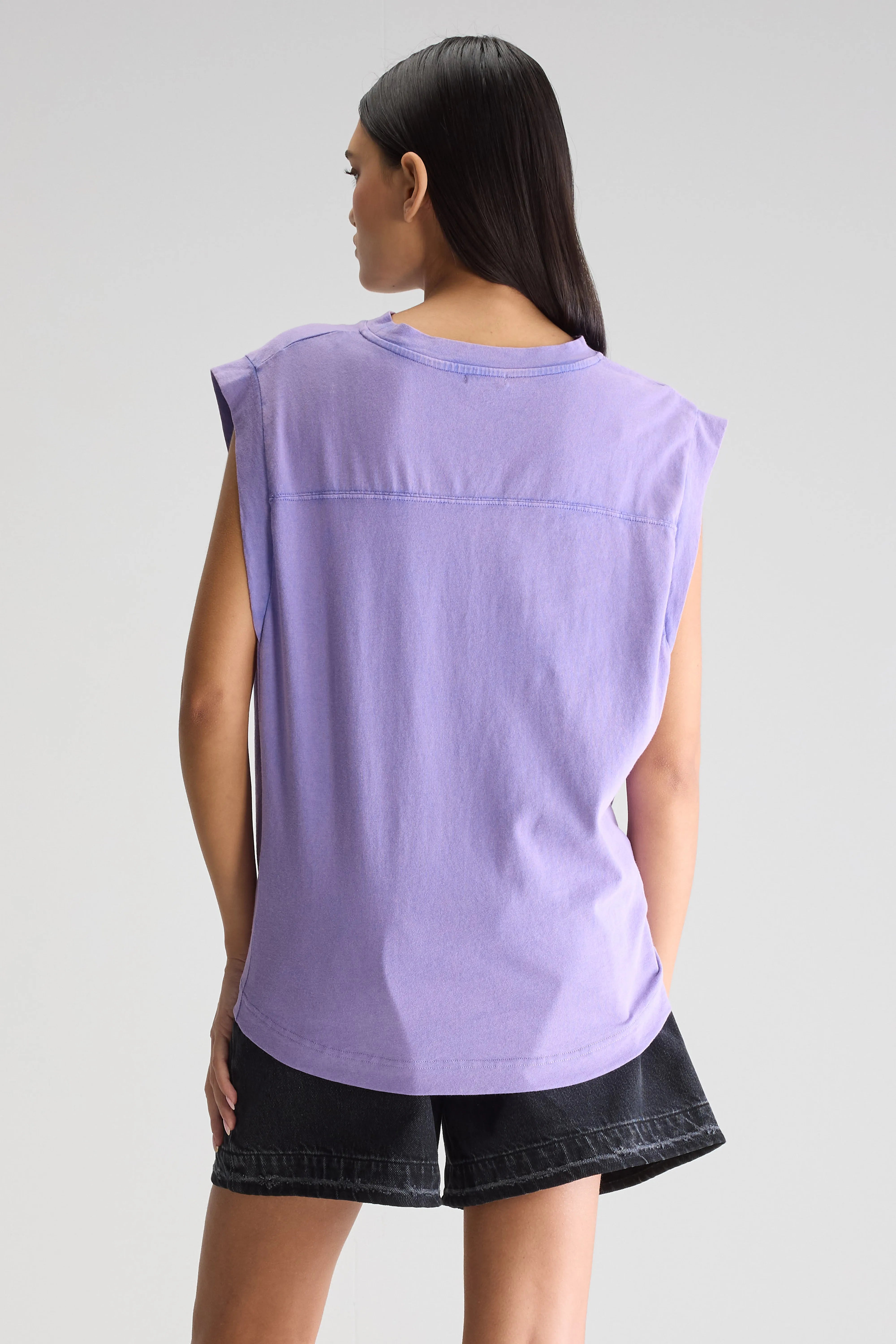 Vonca Sleeveless T-shirt - Iris bloom For Women | Bellerose