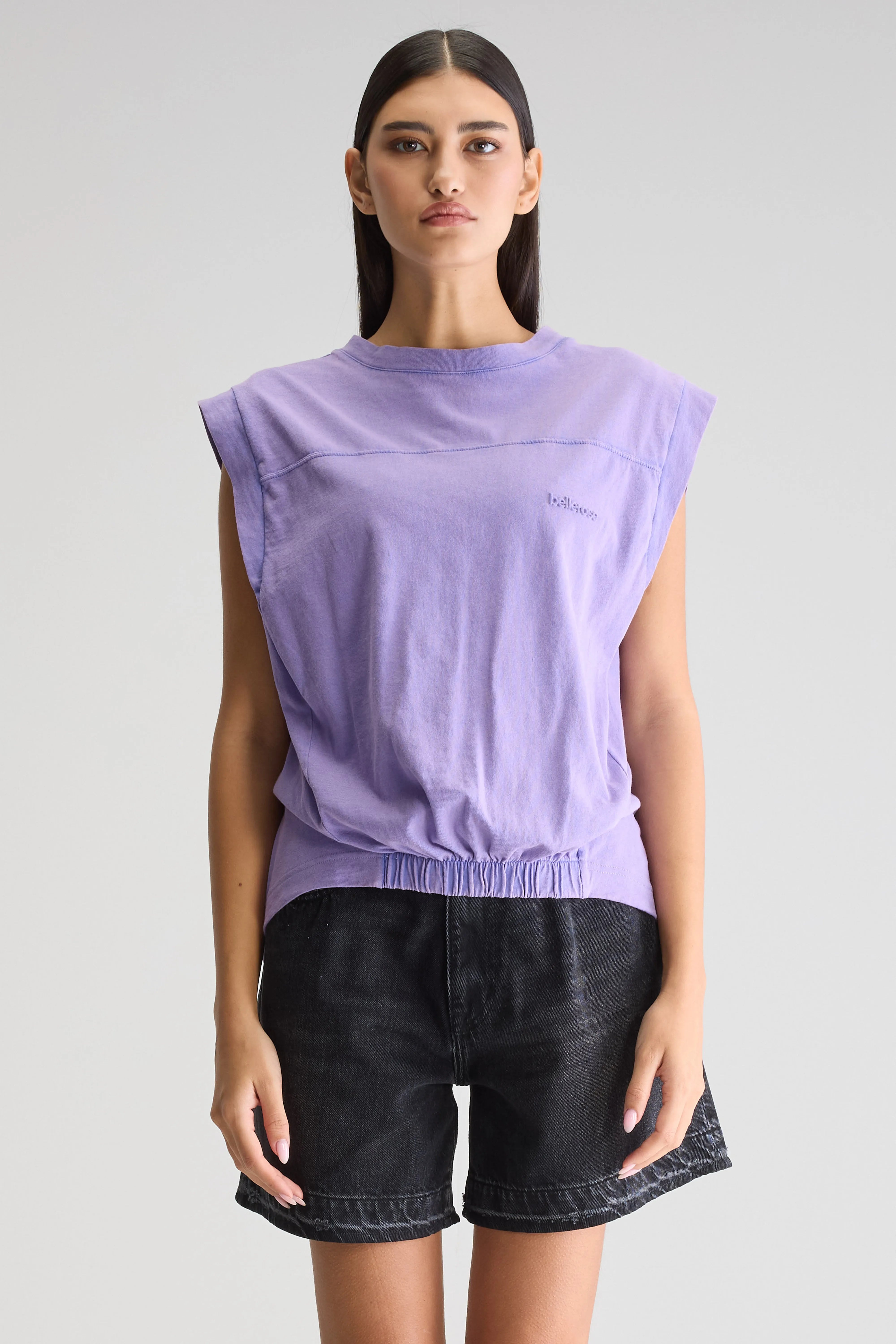 Vonca Sleeveless T-shirt - Iris bloom For Women | Bellerose