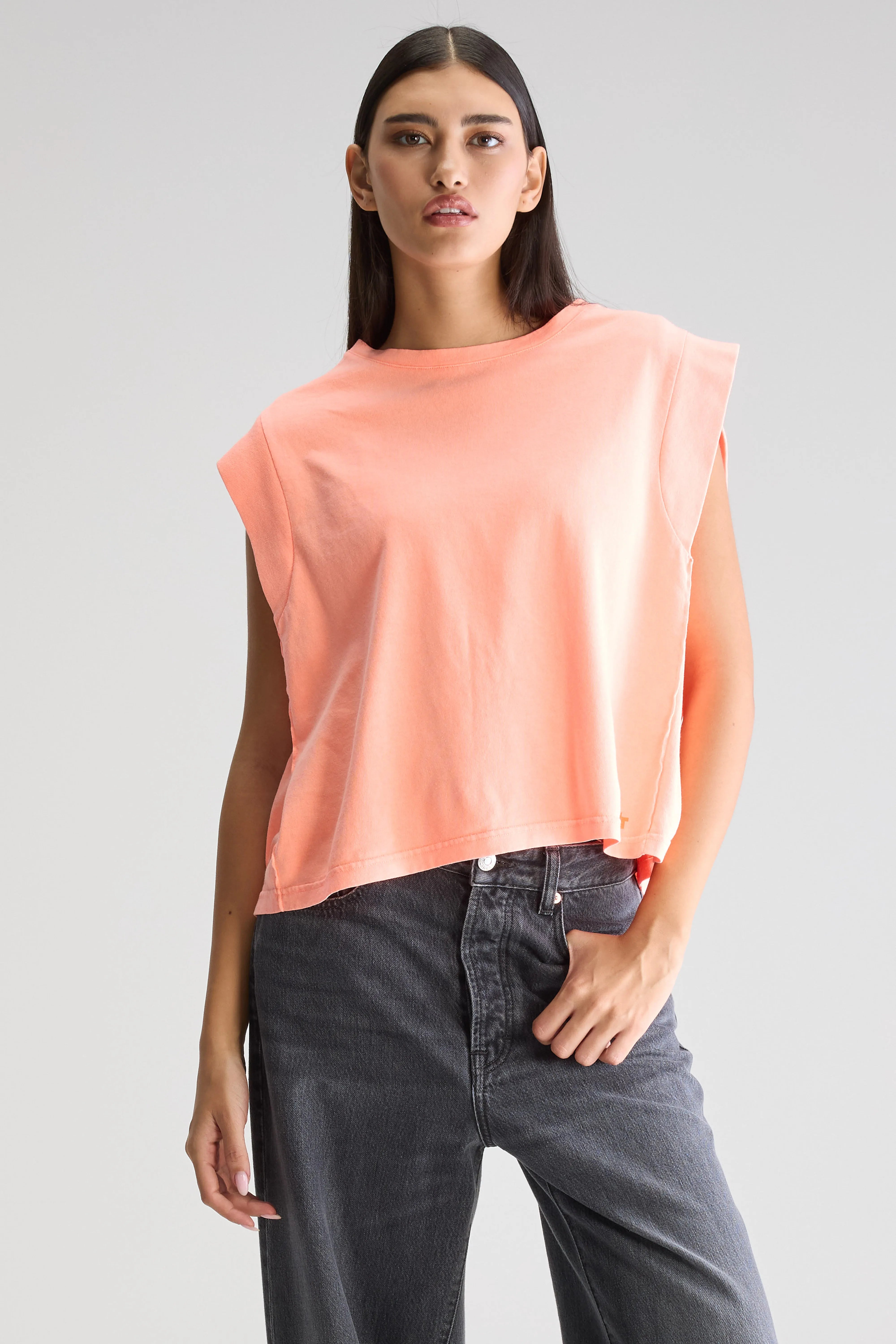 Vruno Mouwloos T-shirt - Exotic wash Voor Dames | Bellerose