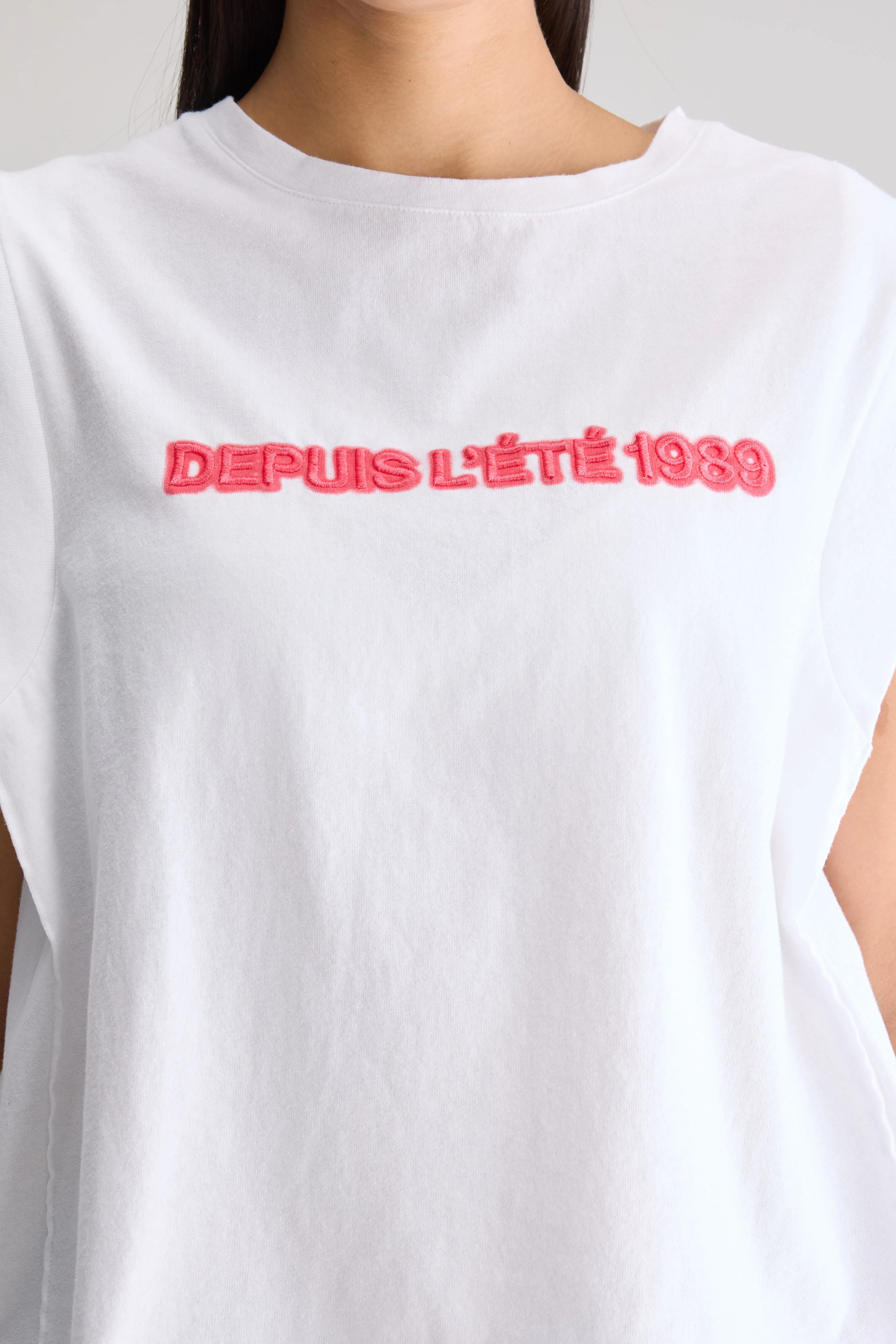 T-shirt Sans Manches Vruno - Amore / White Pour Femme | Bellerose