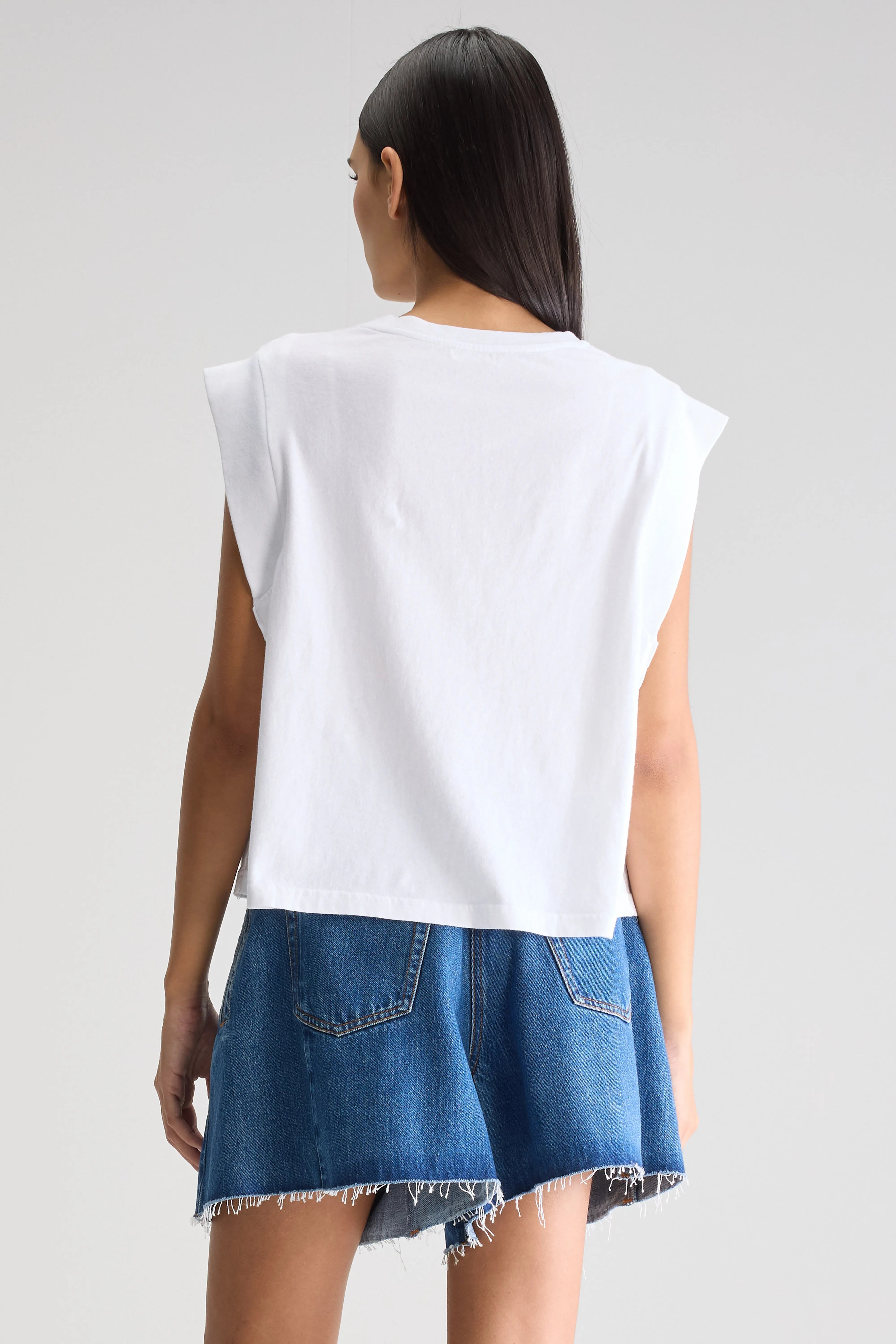 Vruno Sleeveless T-shirt - Amore / White For Women | Bellerose