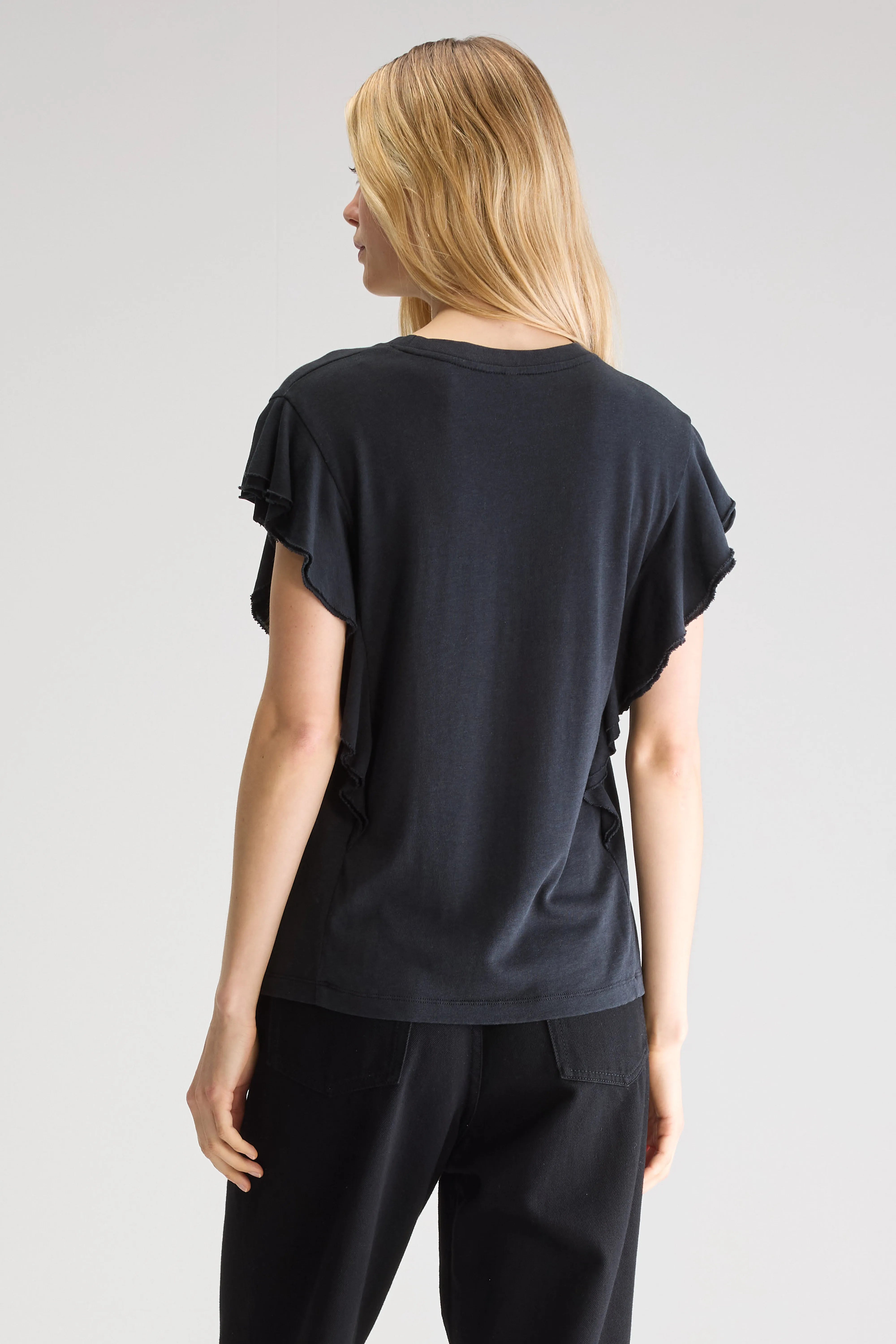 Frum Crewneck T-shirt - Black blue For Women | Bellerose