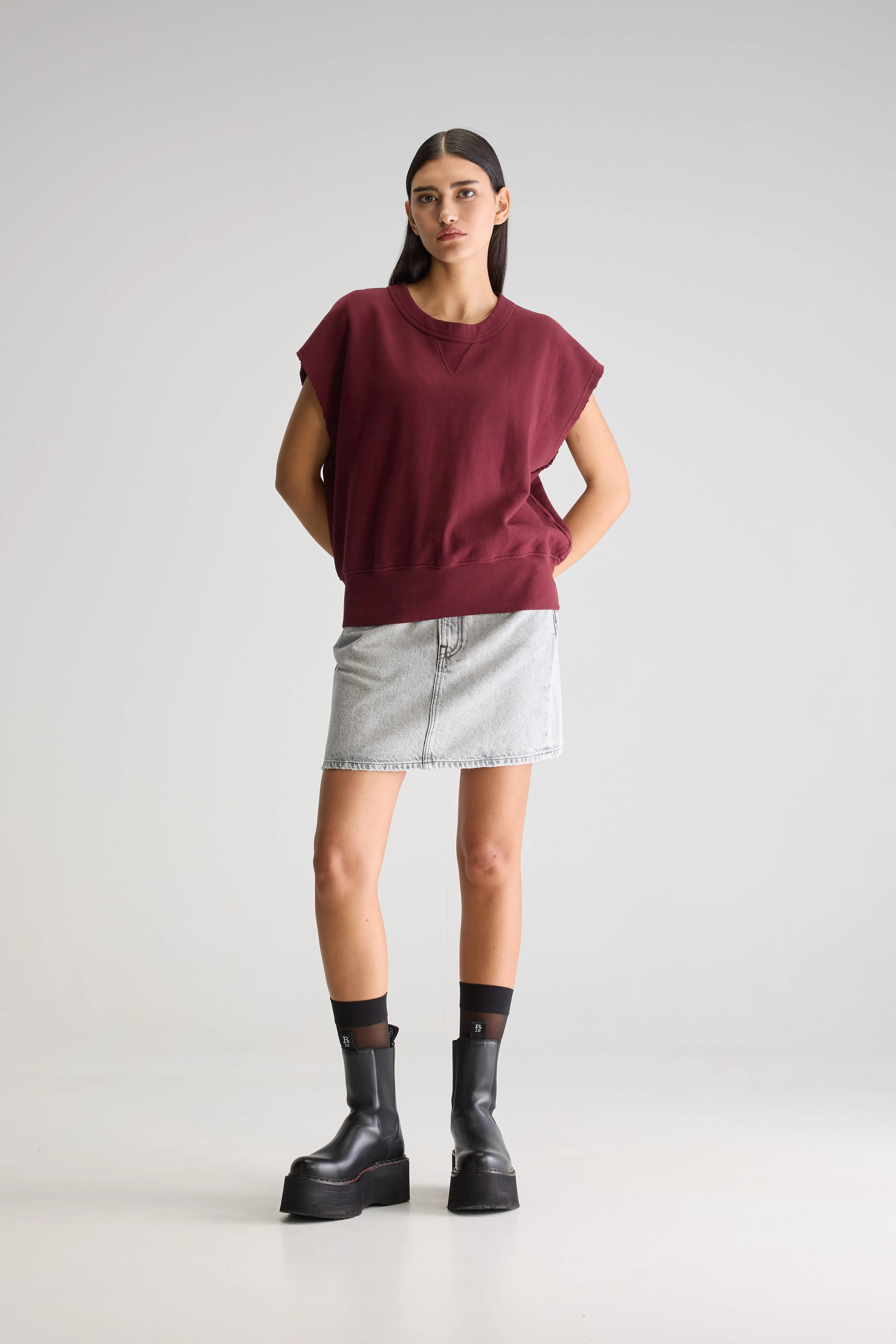 Sweatshirt Sans Manches Vytom - Windsor wine Pour Femme | Bellerose