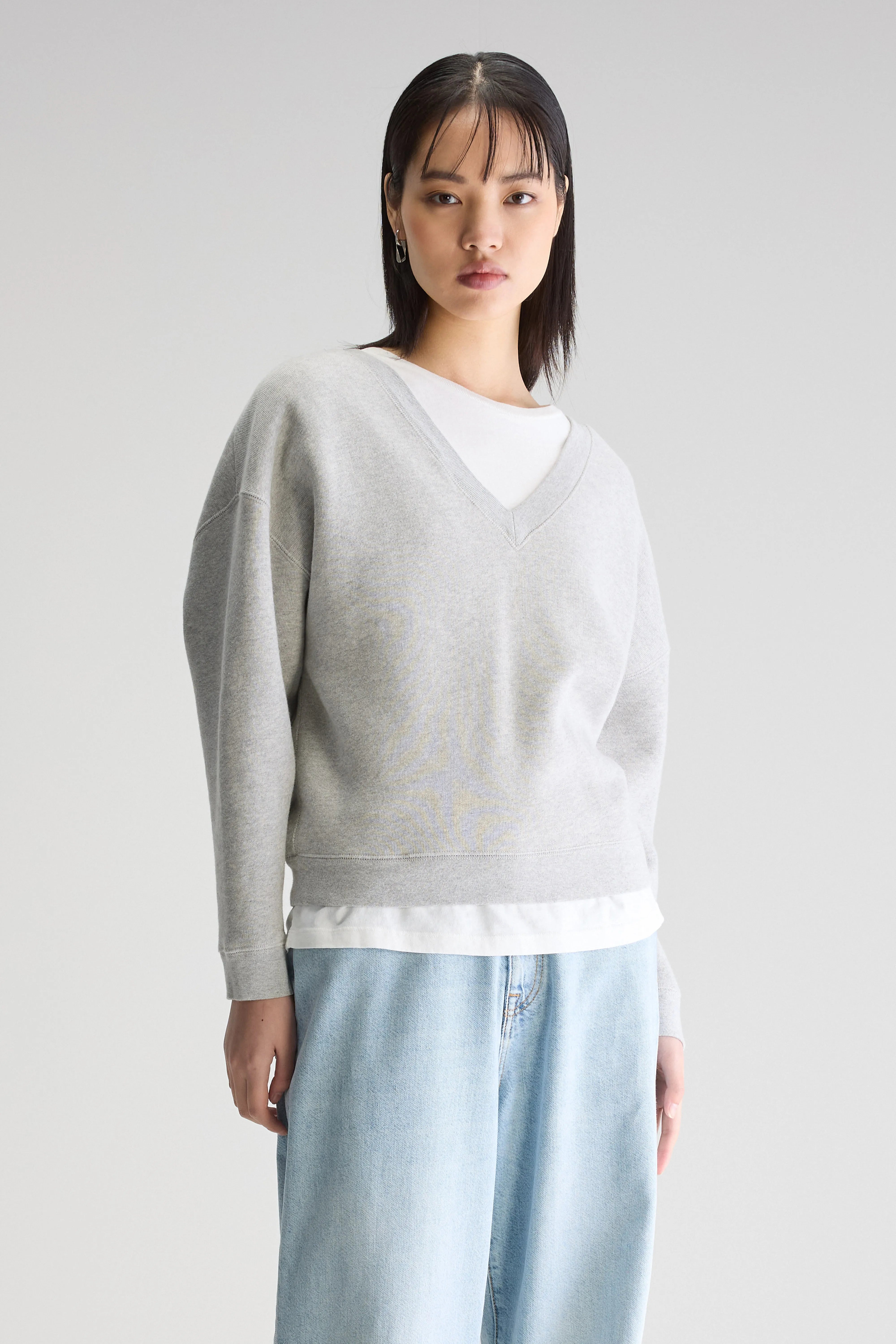 Fellow Sweatshirt Met V-hals - H. grey Voor Dames | Bellerose