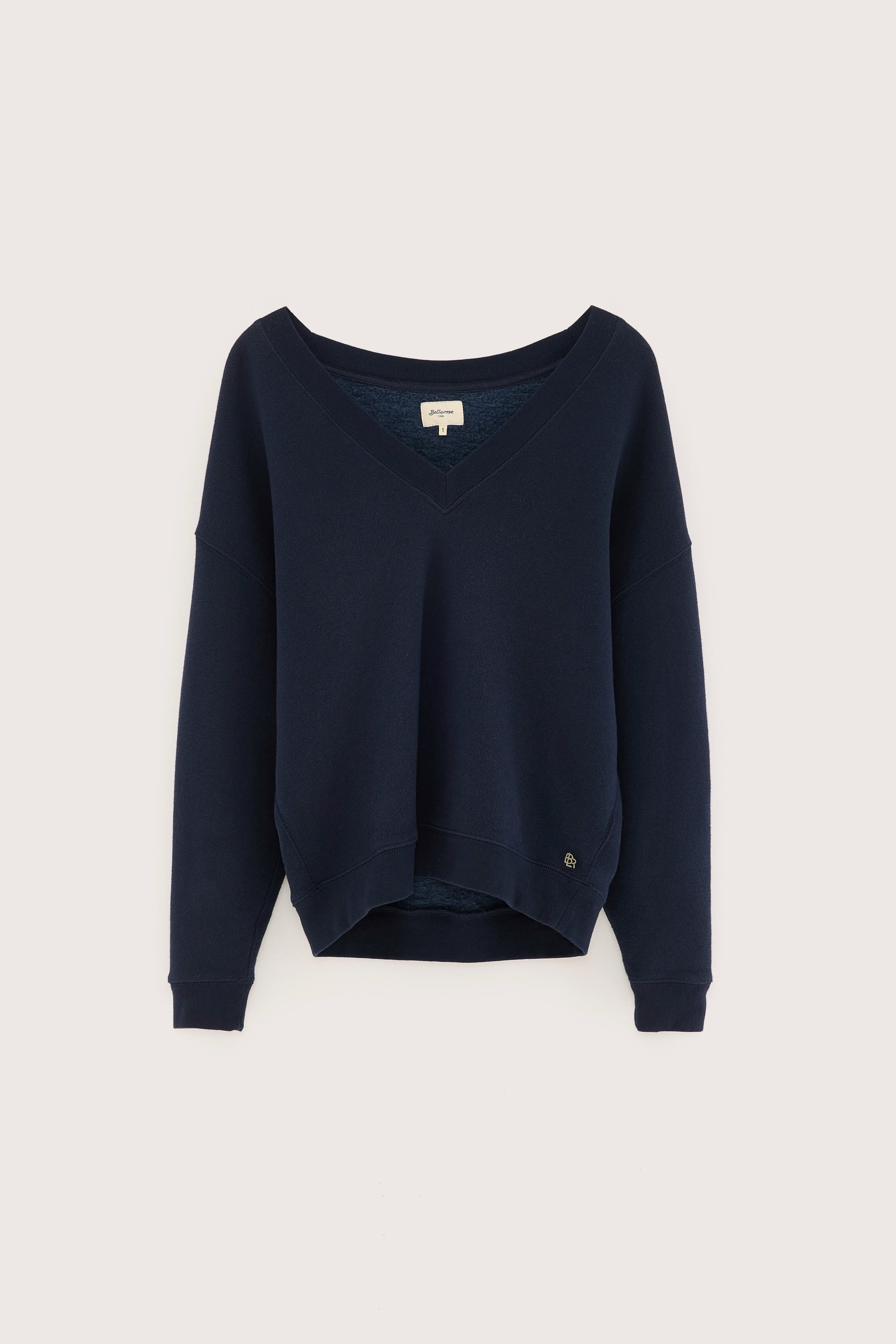 Sweatshirt col V Fellow (252 / W / NAVY)