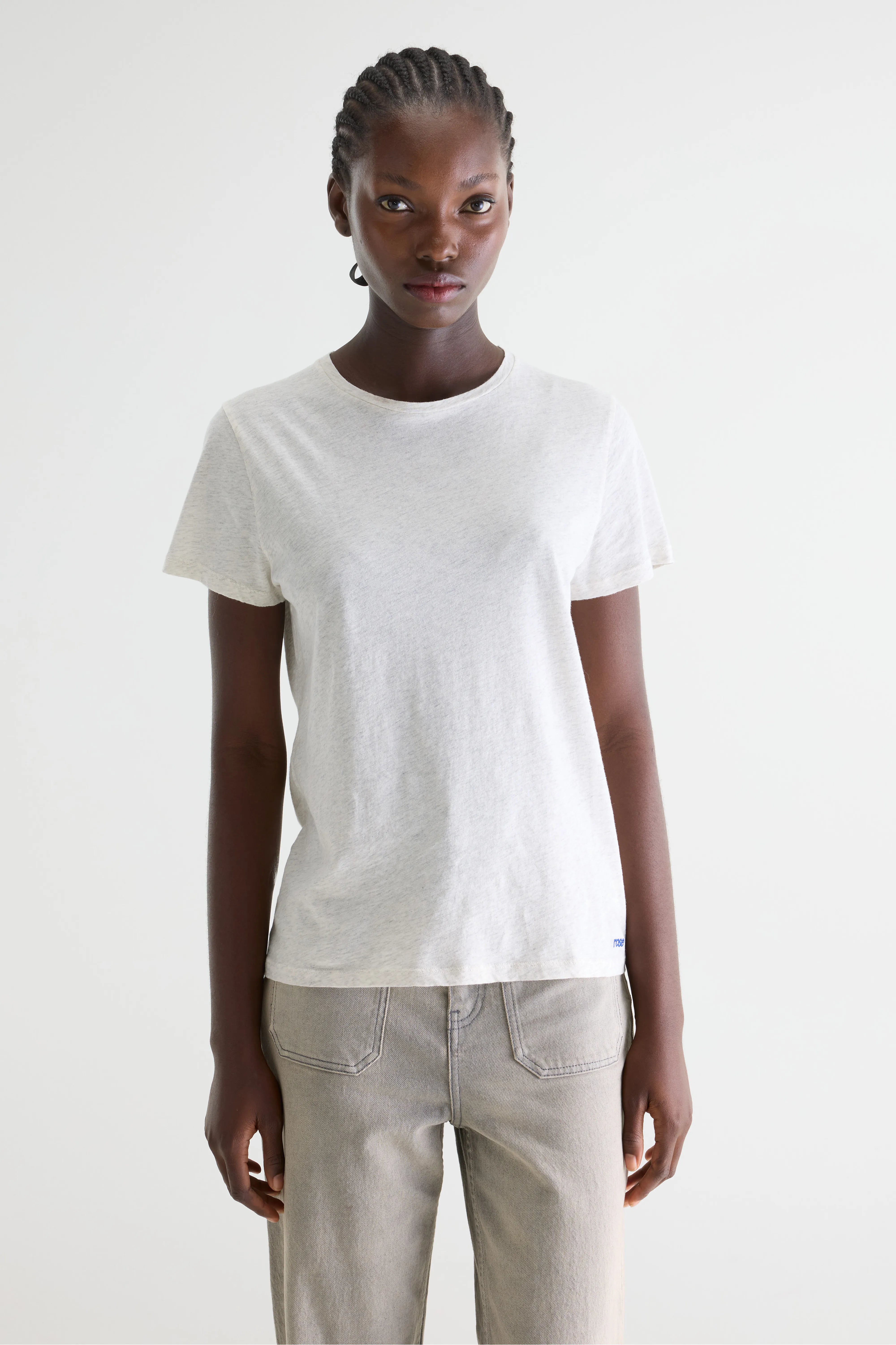 Covi Grijs T-shirt Met Korte Mouwen - Oyster Voor Dames | Bellerose