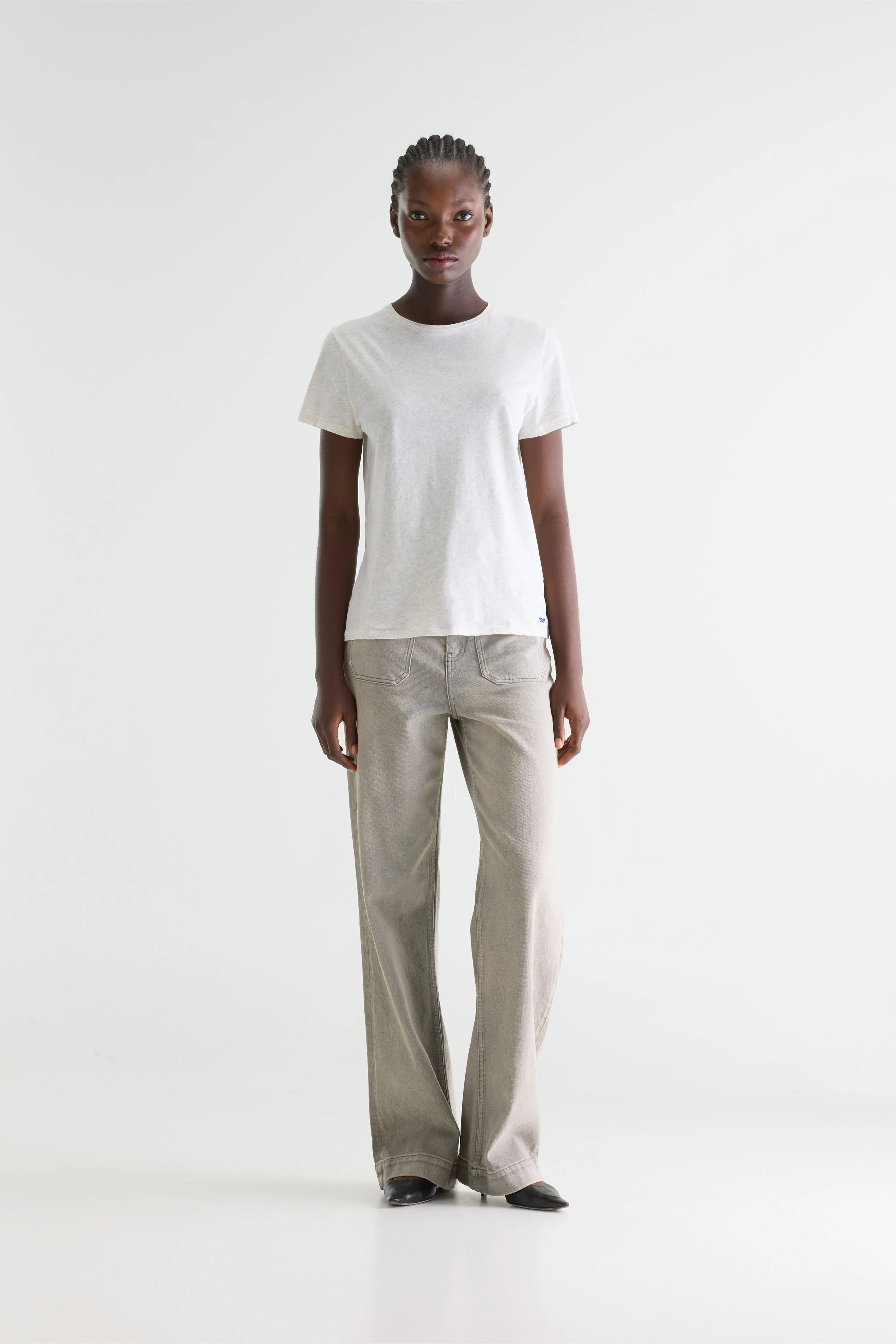 T-shirt À Manches Courtes Covi - Oyster Pour Femme | Bellerose