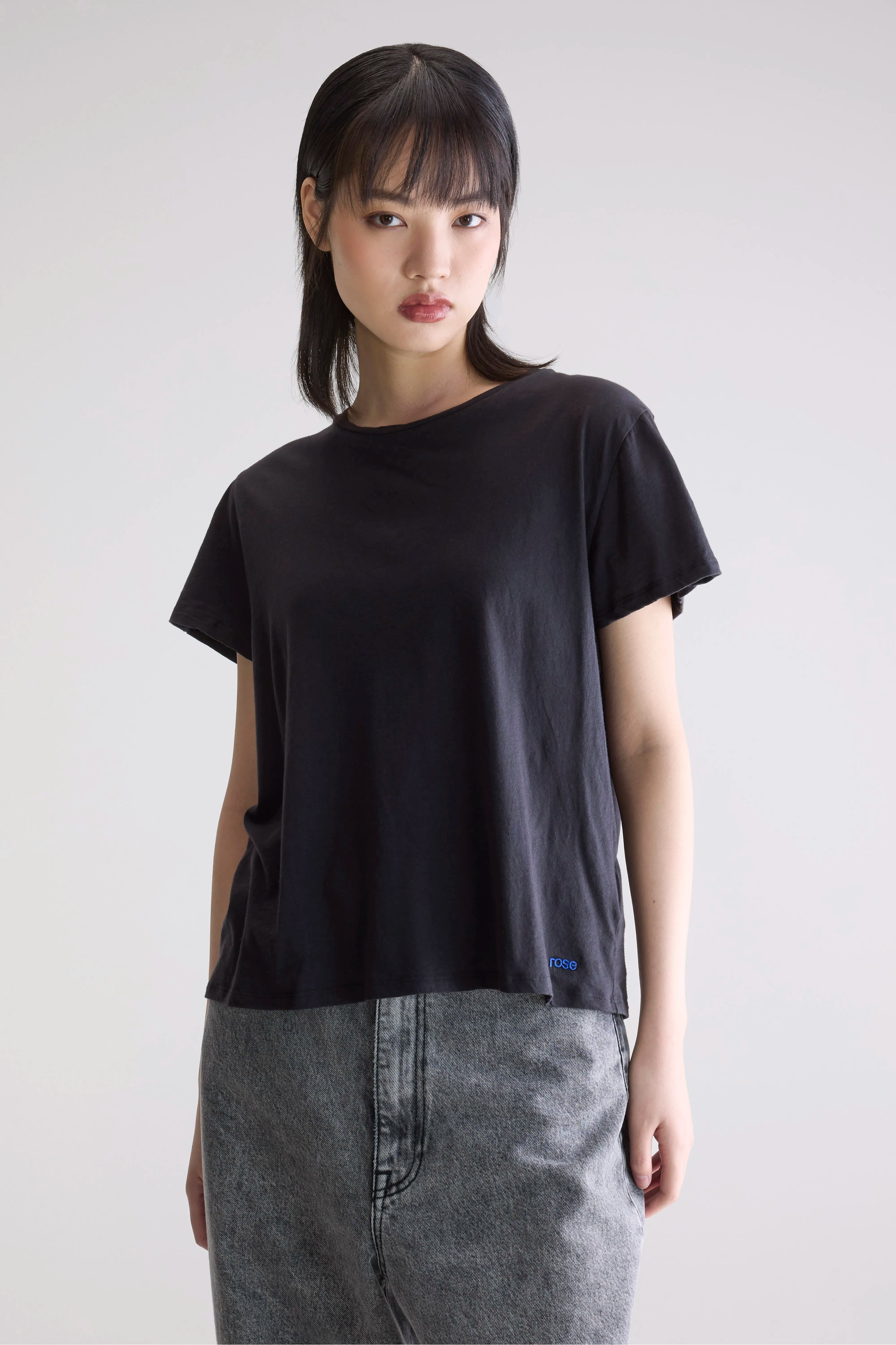 Covi Zwart T-shirt Met Korte Mouwen - Off black Voor Dames | Bellerose