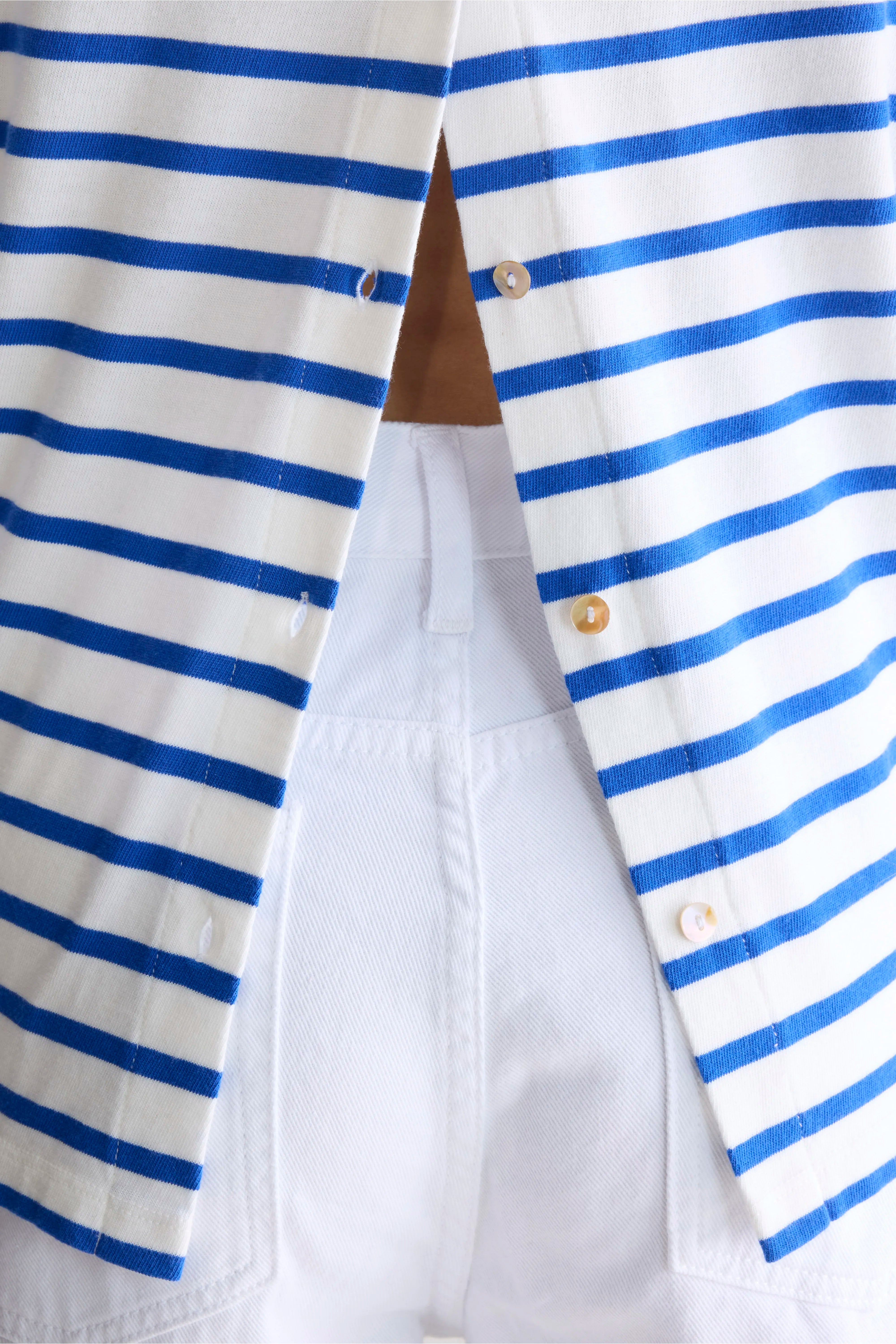 Maow crew-neck t-shirt (252 / W / STRIPE C)