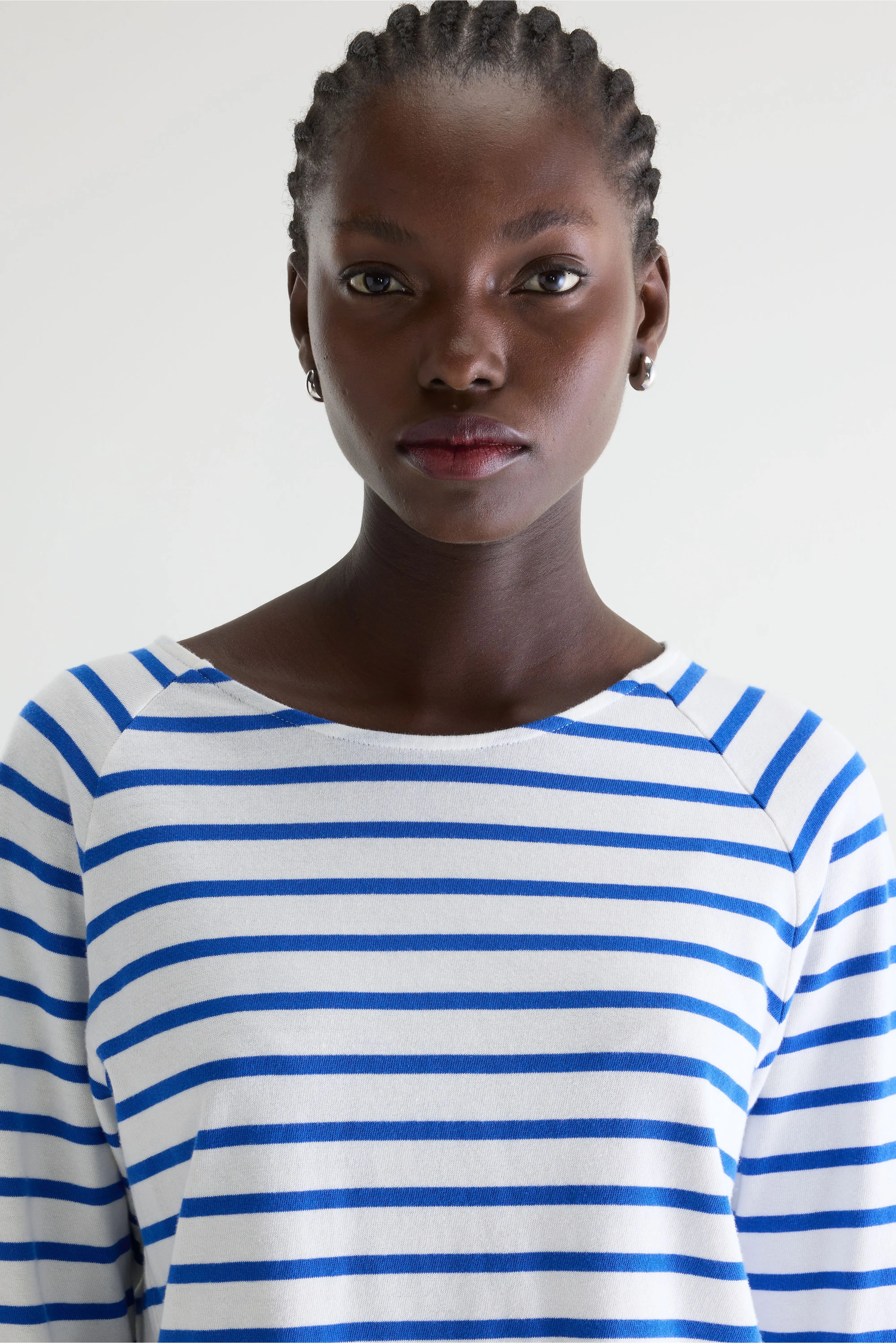 Maow Blauw‑wit Gestreept T-shirt - Adriatic / Vintage white Voor Dames | Bellerose