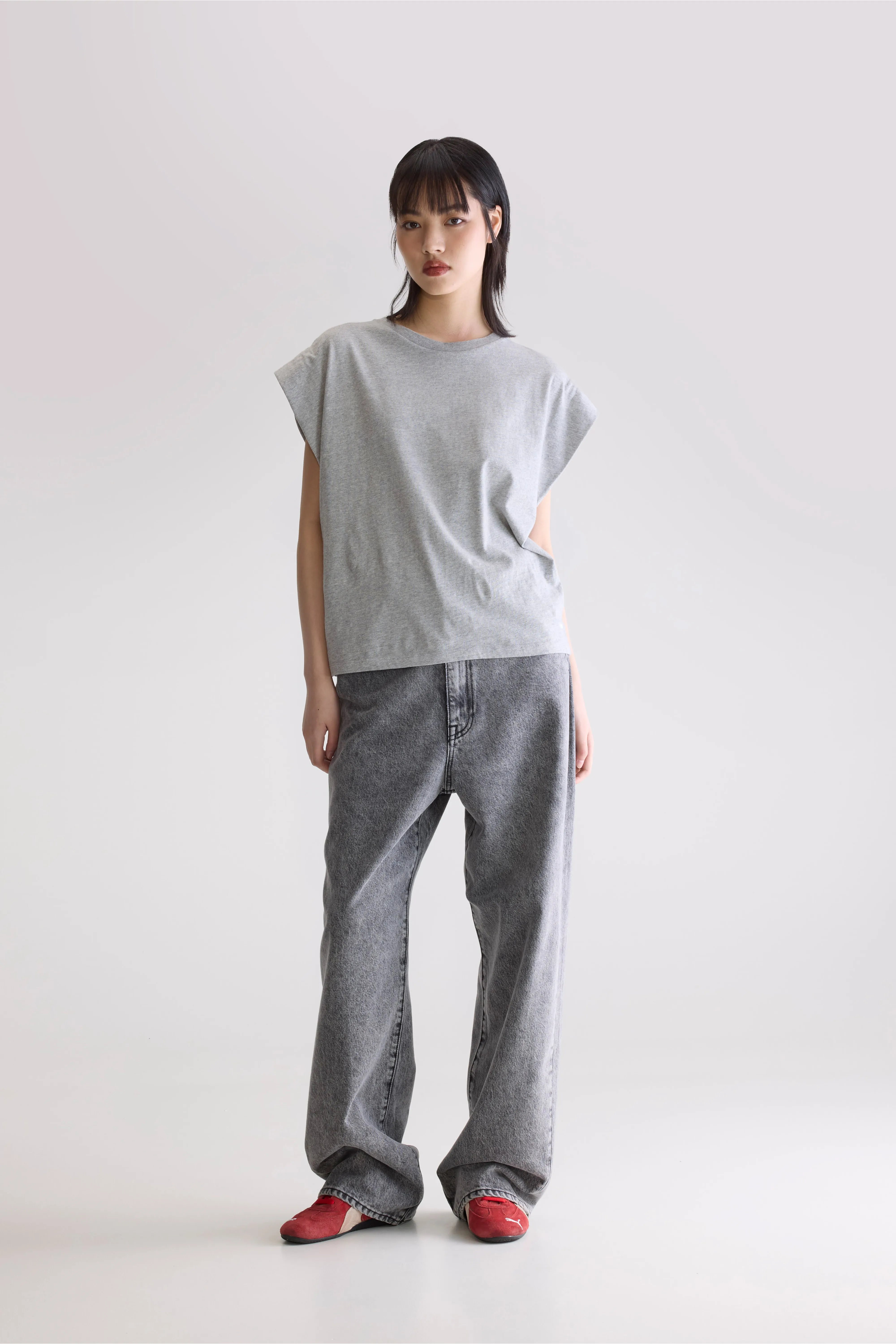T-shirt Col Rond Vice - H. grey Pour Femme | Bellerose
