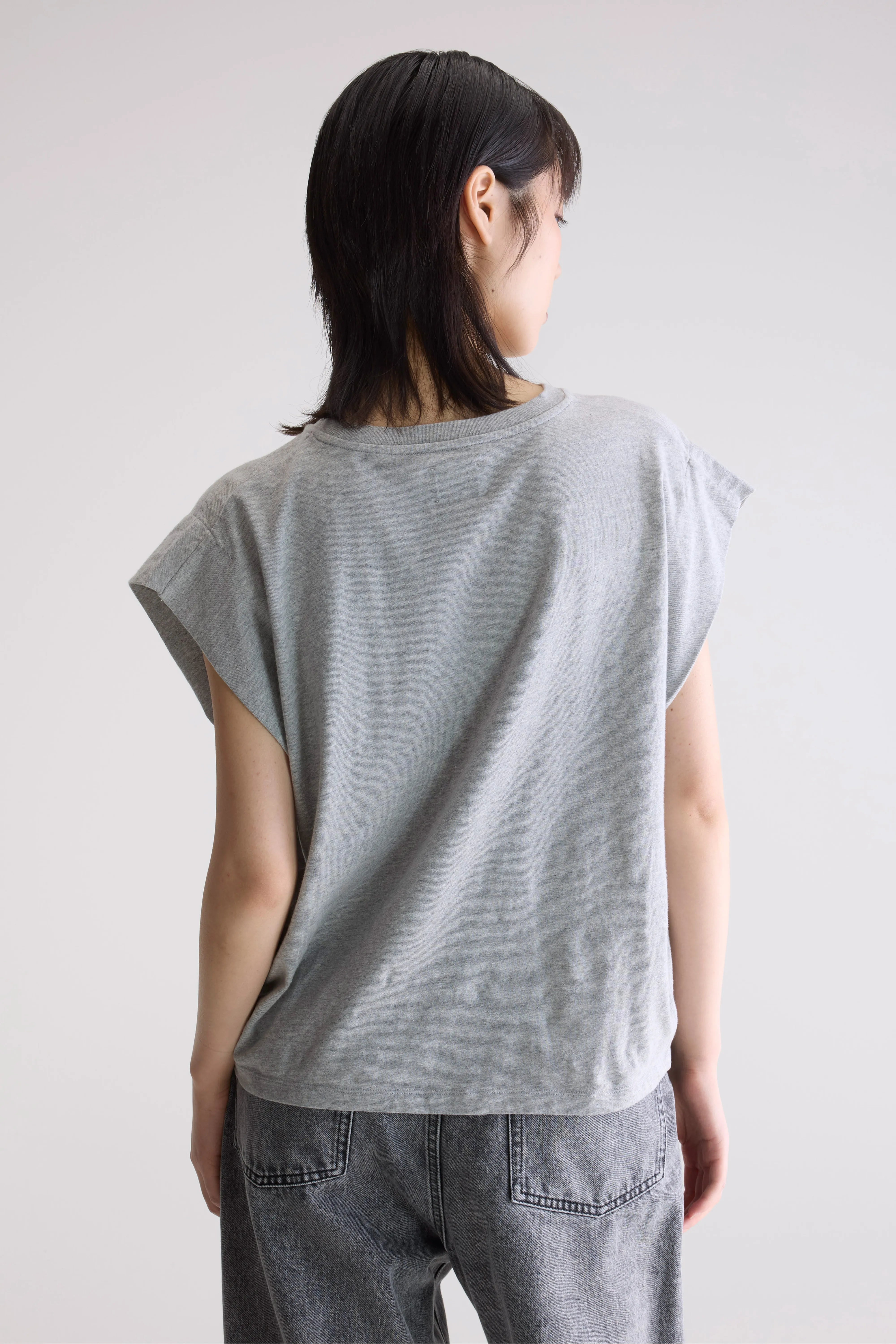 T-shirt Col Rond Vice - H. grey Pour Femme | Bellerose