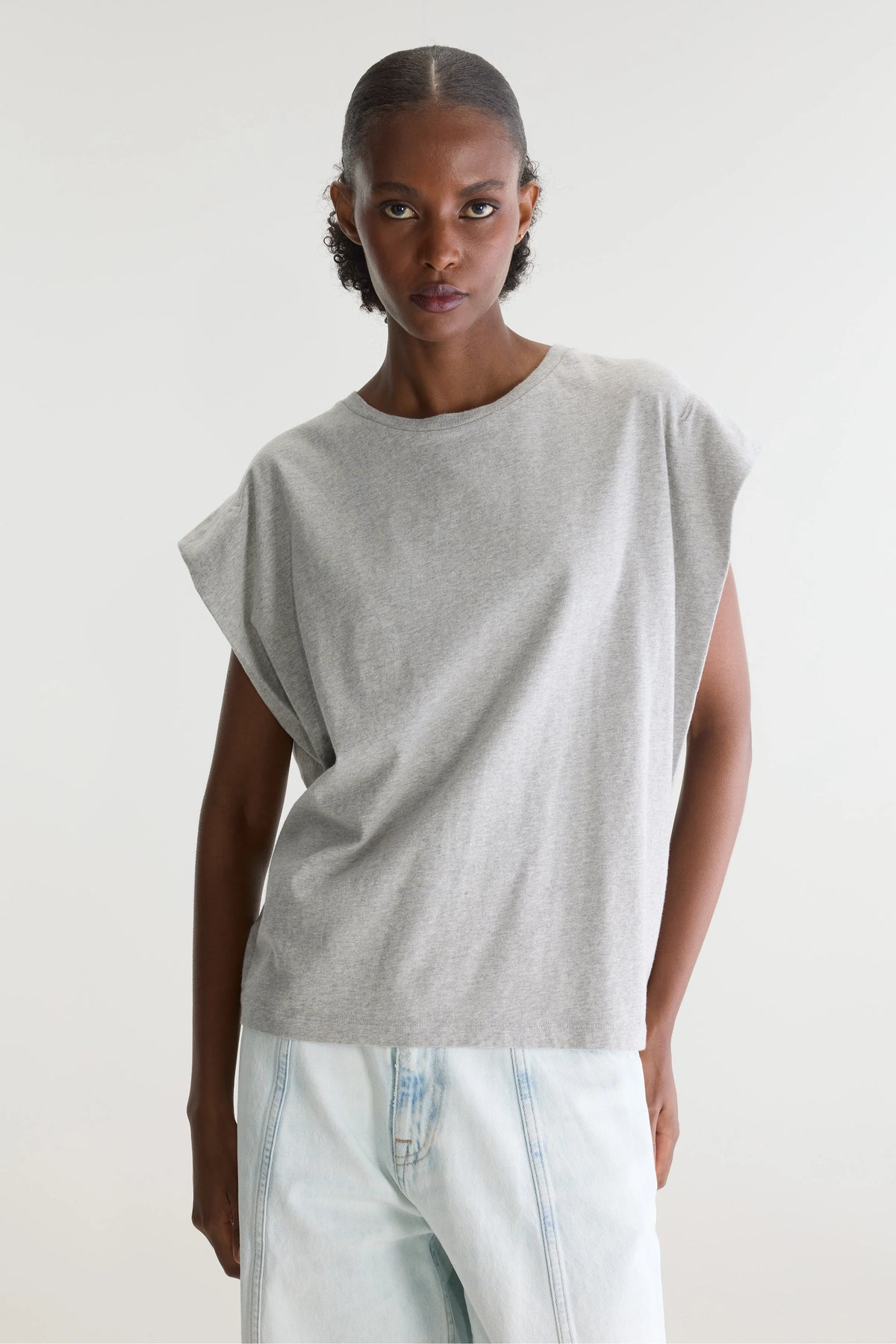 T-shirt Col Rond Vice - H. grey Pour Femme | Bellerose