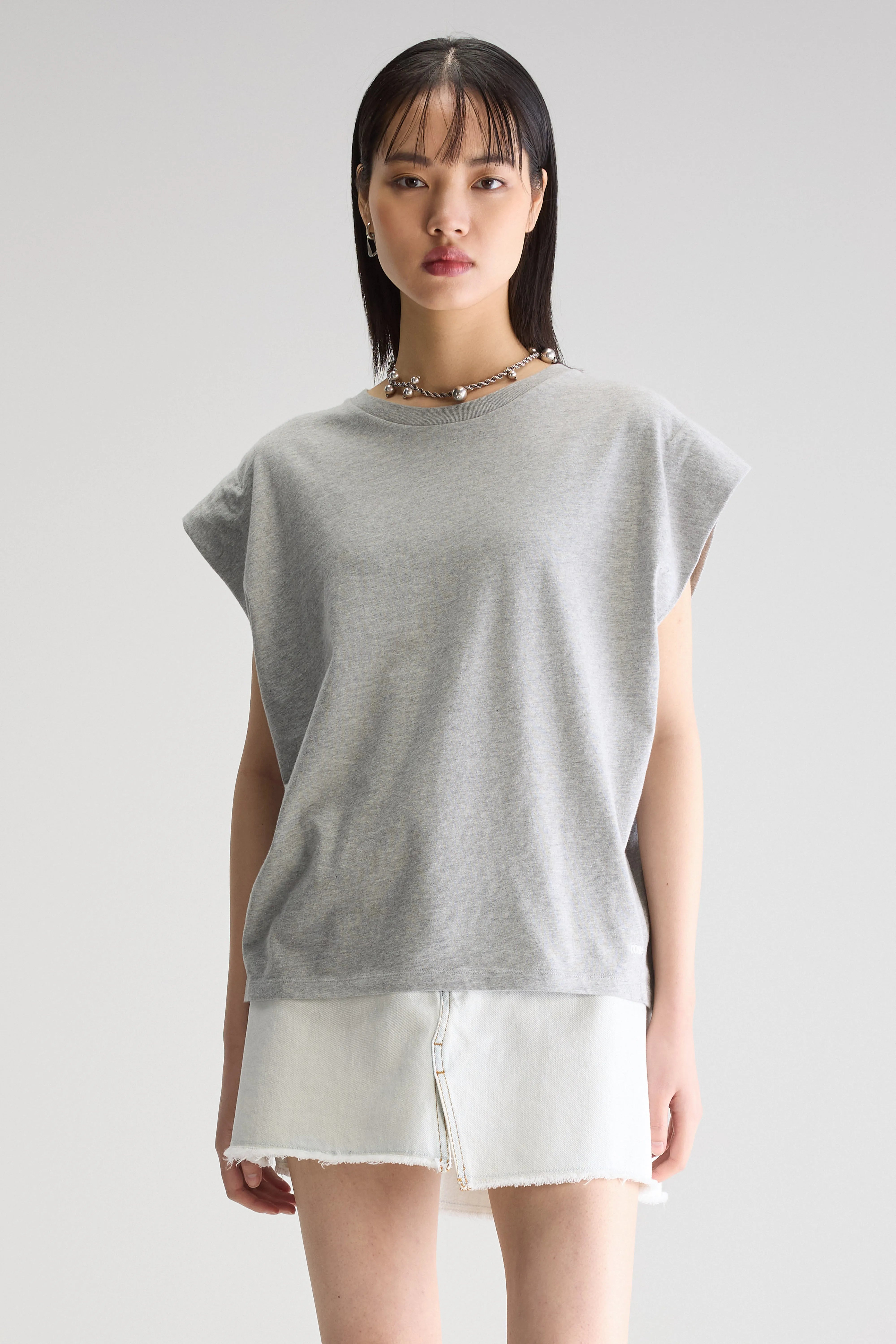 Vice Crewneck T-shirt - H. grey For Women | Bellerose