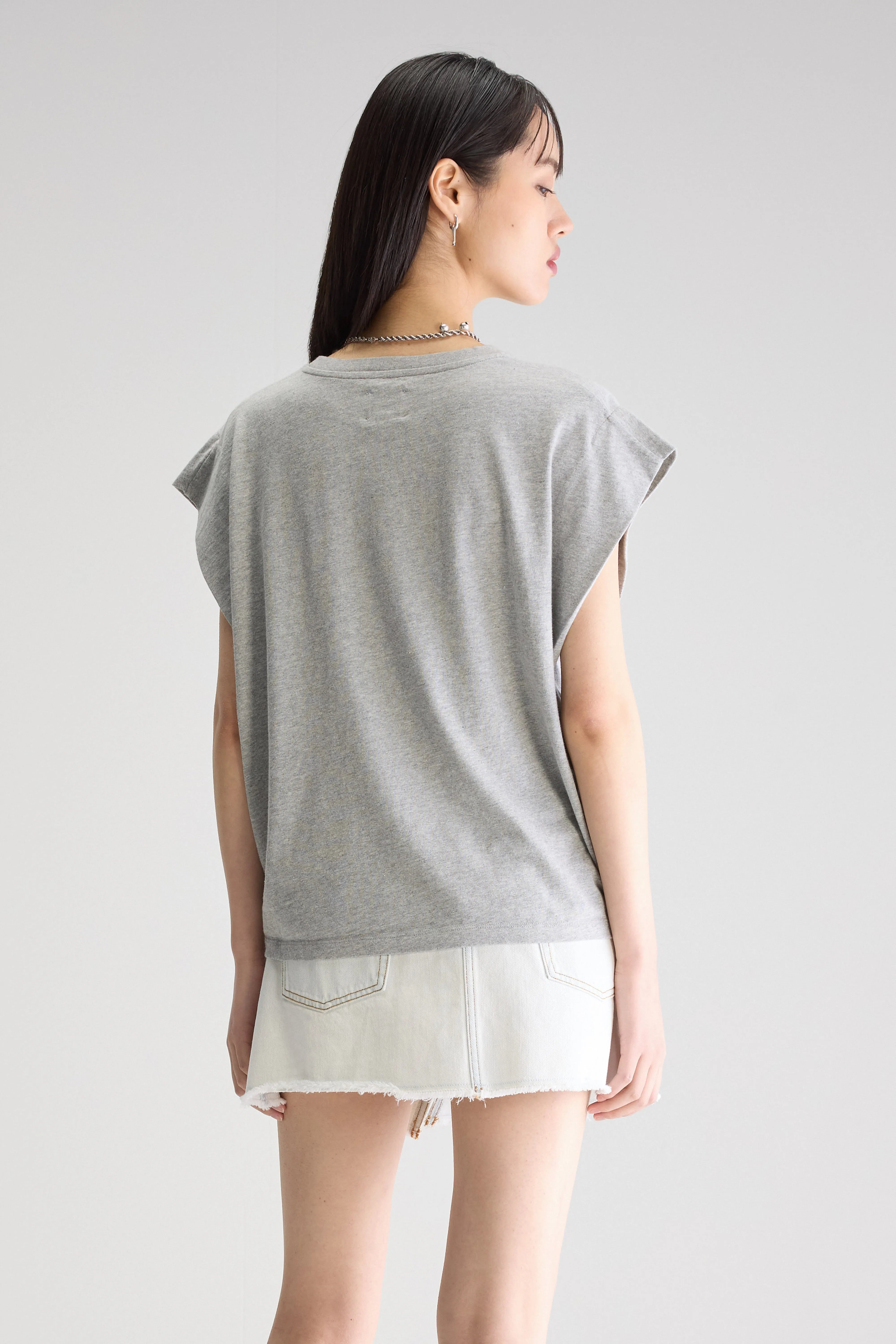 Vice Crewneck T-shirt - H. grey For Women | Bellerose