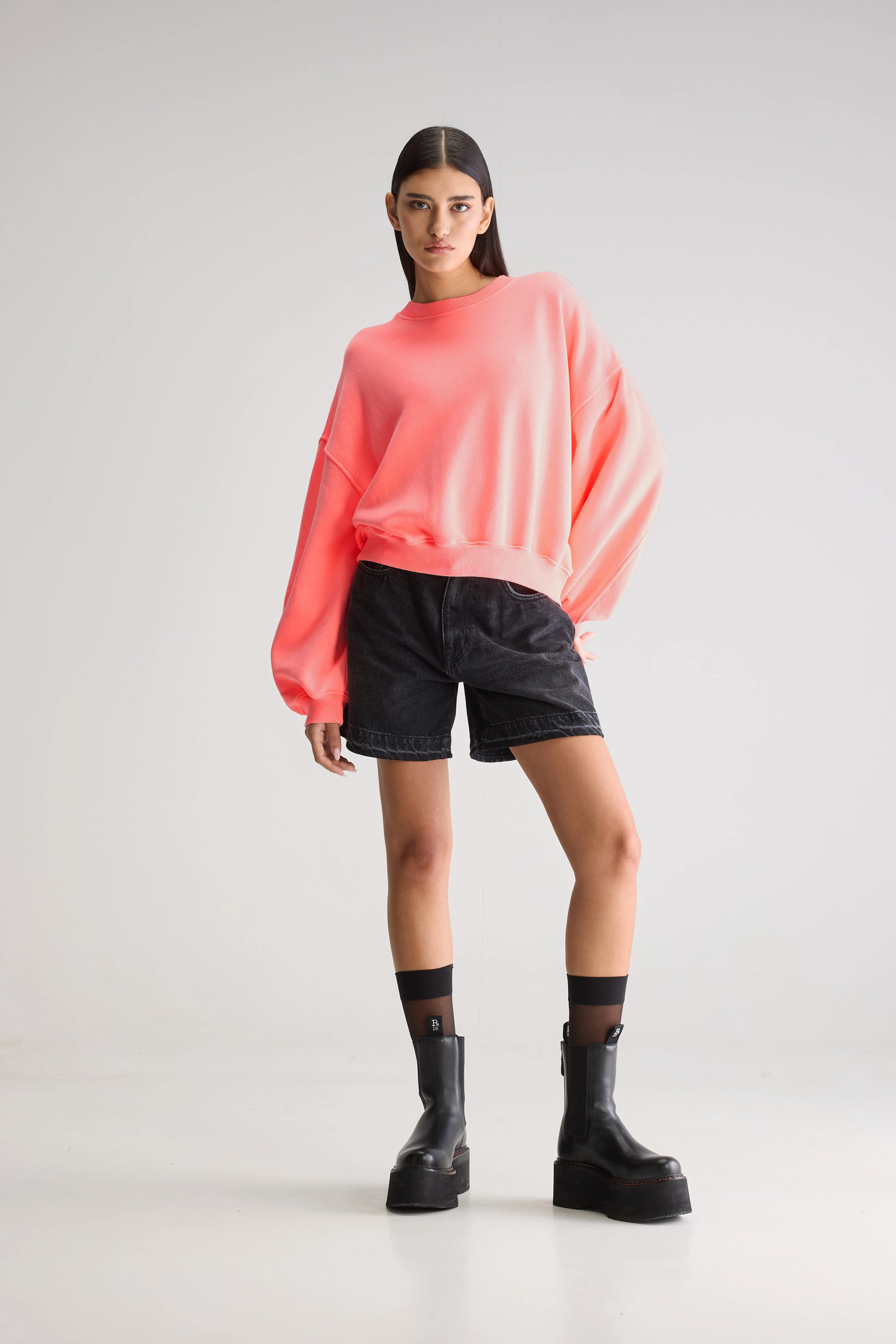 Sweatshirt Cropped Fancy - Exotic wash Pour Femme | Bellerose
