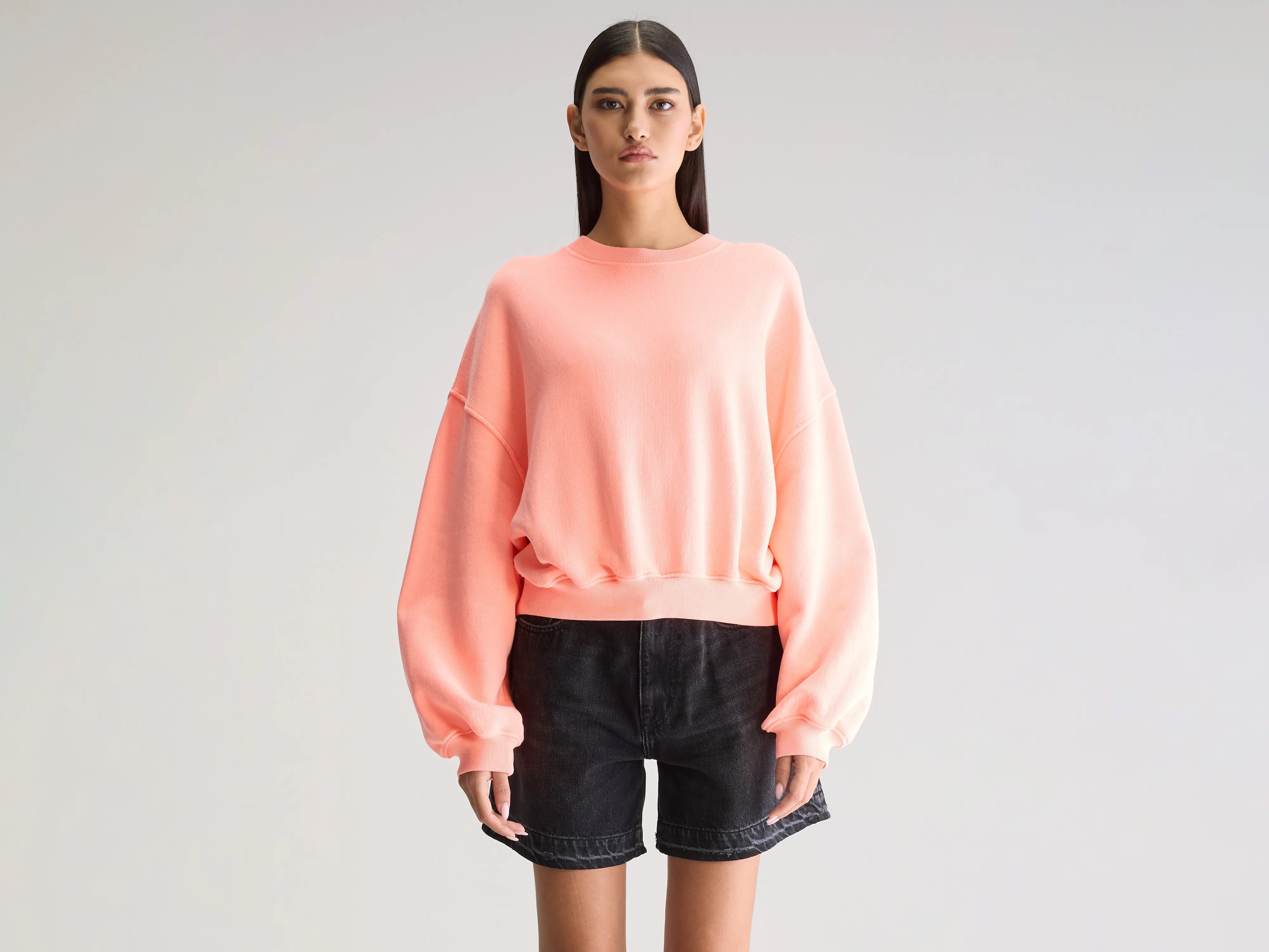 Fancy cropped sweatshirt (251 / W / EXOTIC WASH)