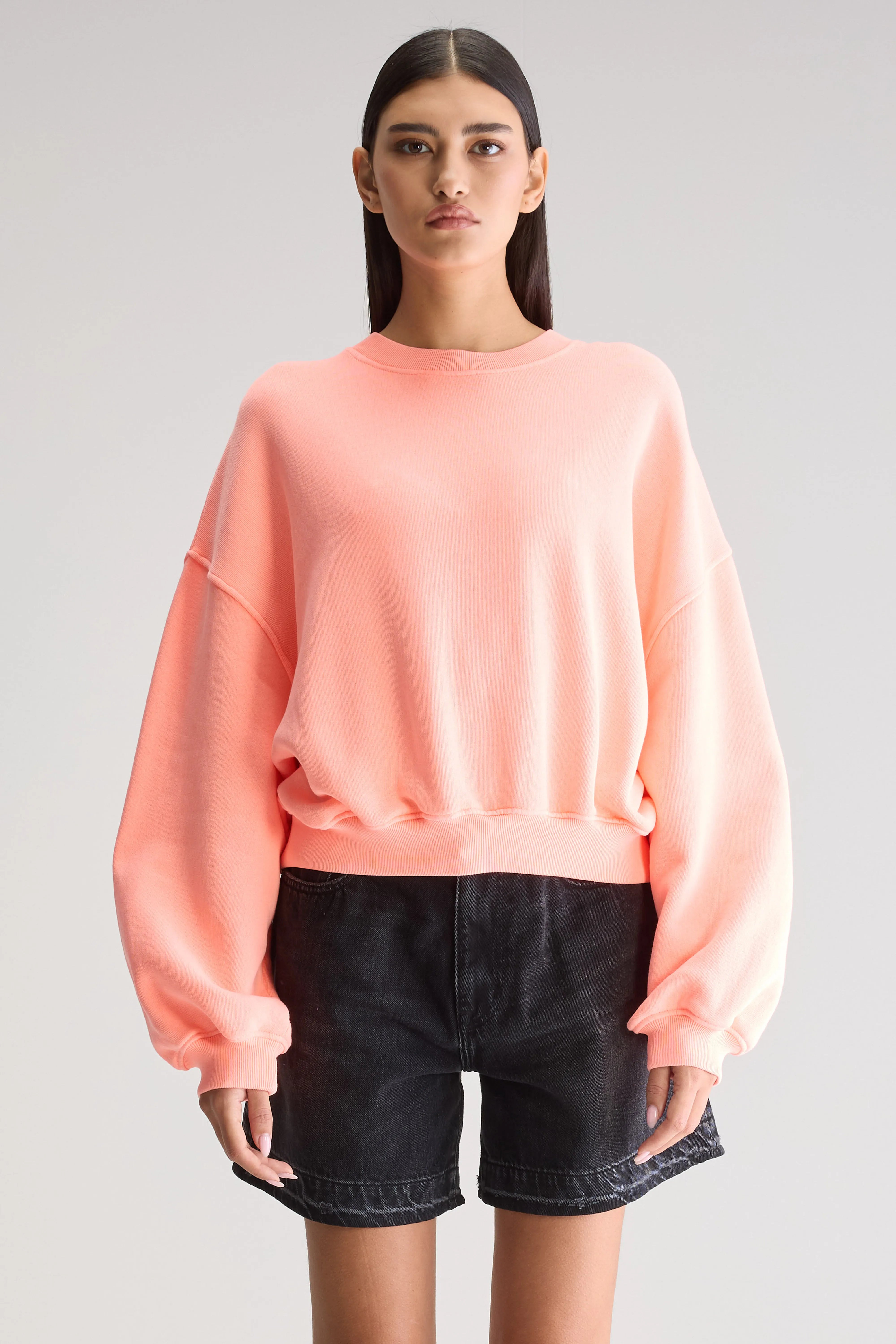 Fancy Cropped Sweatshirt - Exotic wash For Women | Bellerose