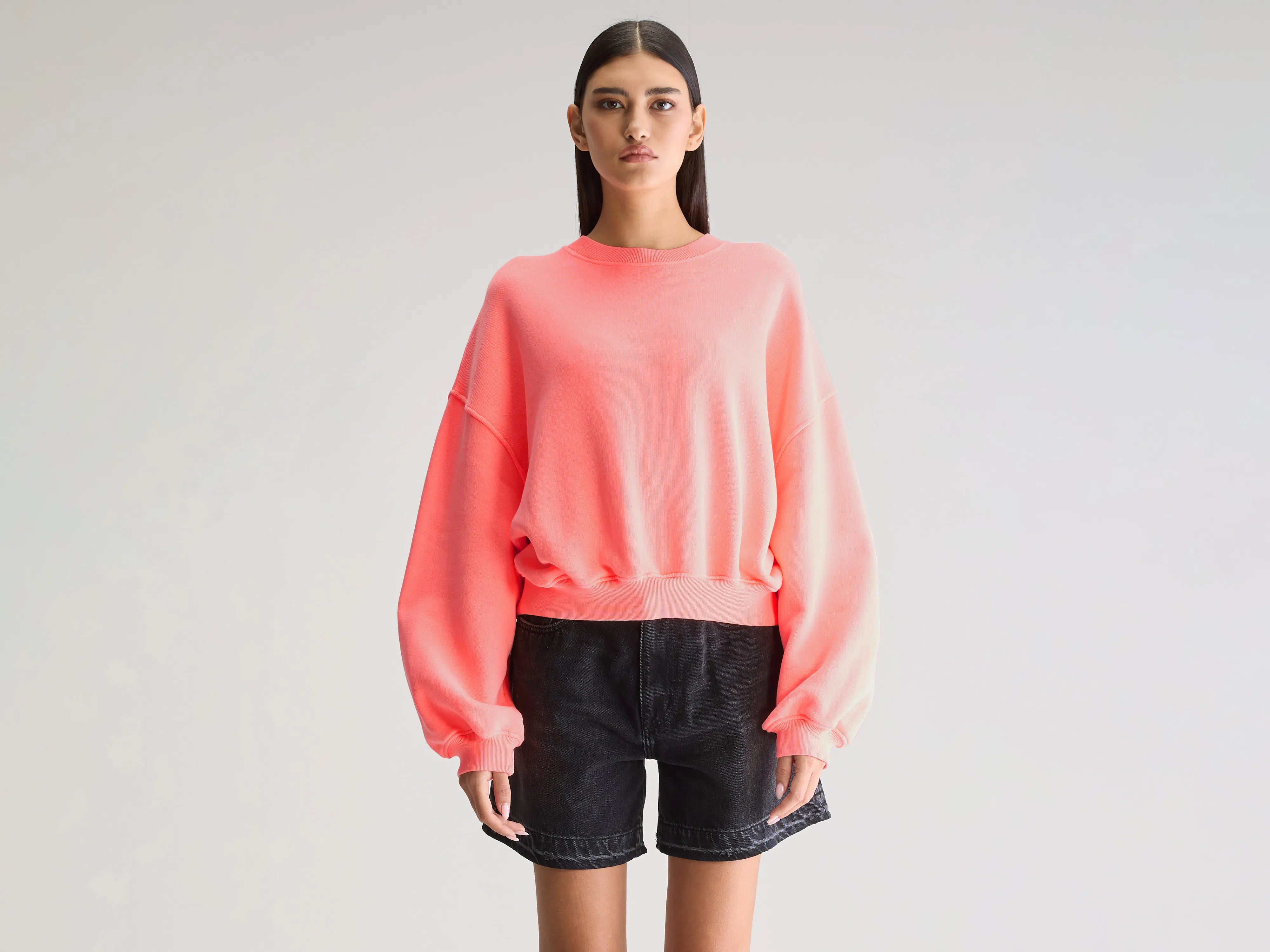 Fancy cropped sweatshirt (251 / W / EXOTIC WASH)