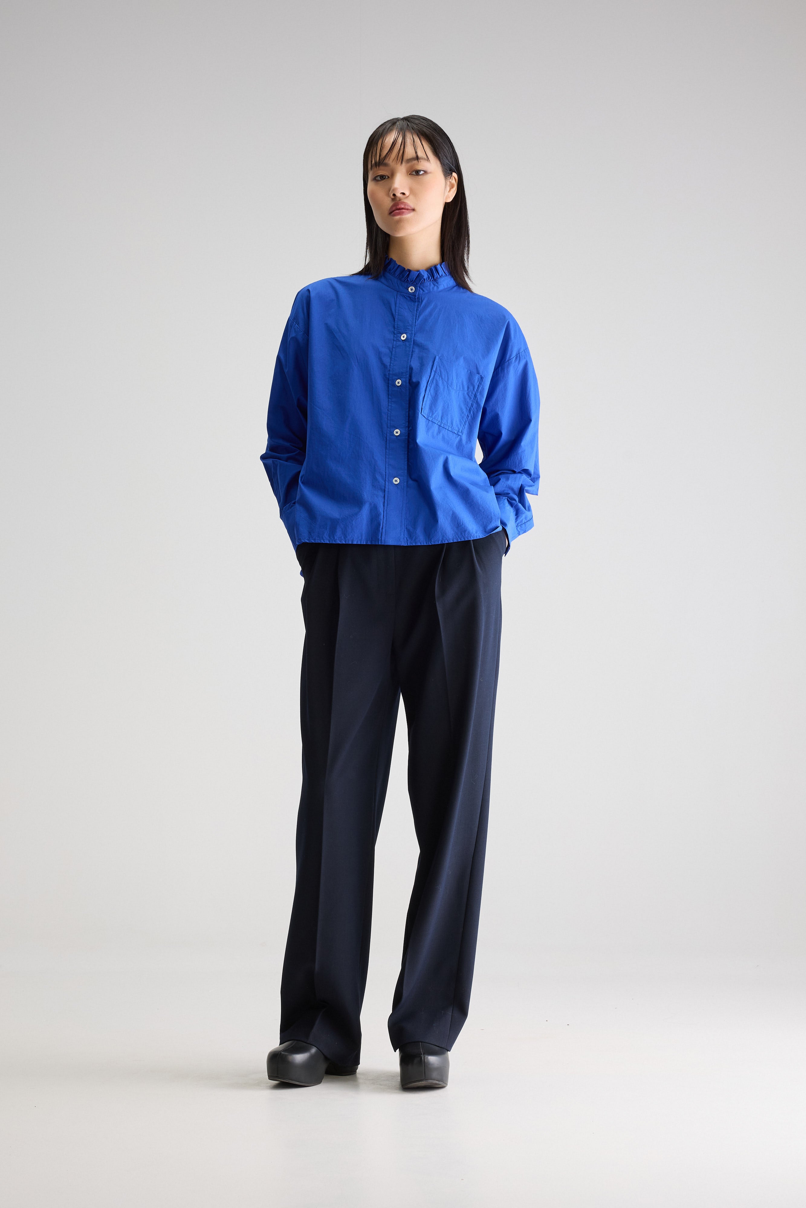 Clyde Klassieke Blouse - Lazuli Voor Dames | Bellerose