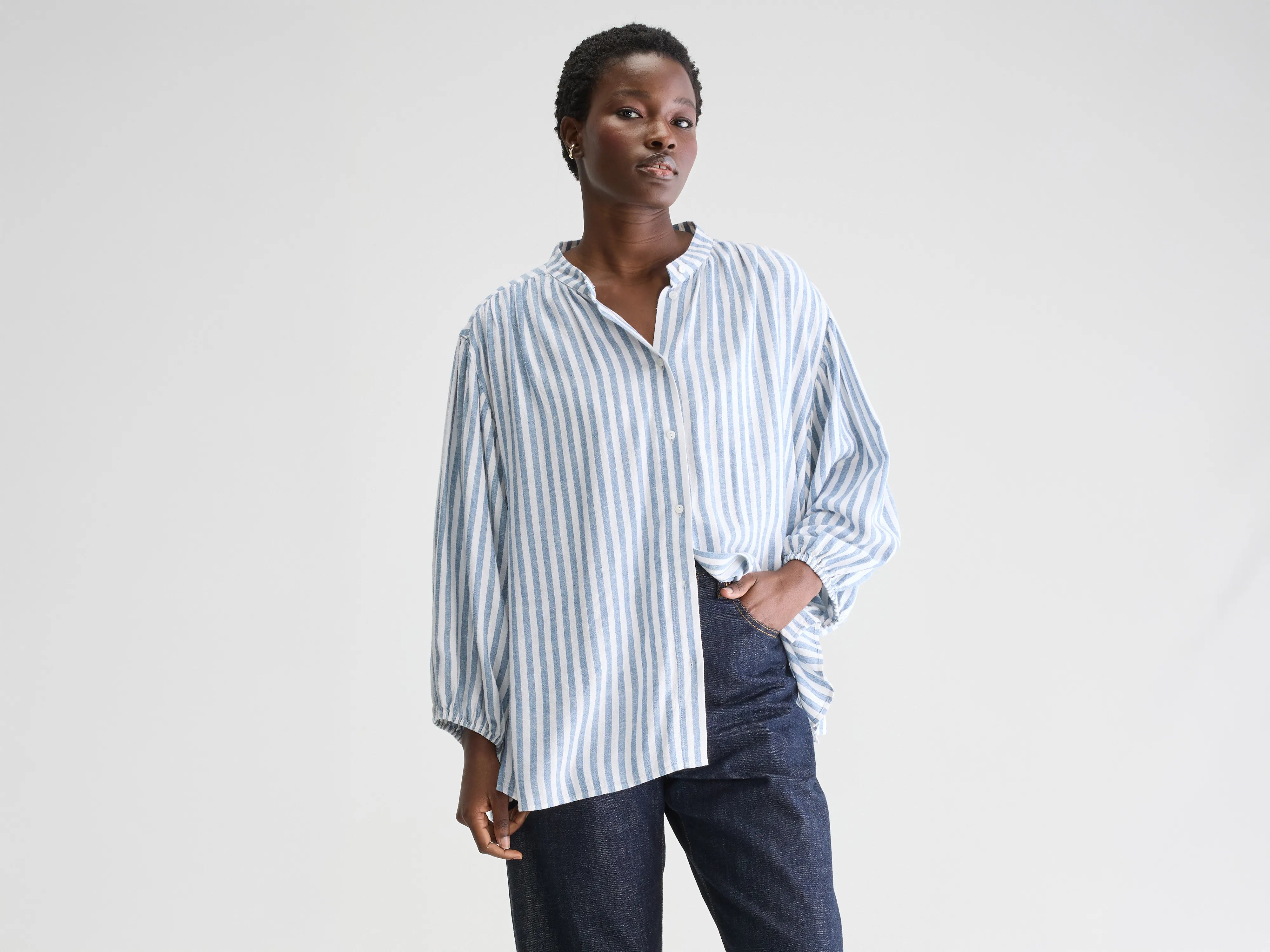 Blouse classique Kylie (251 / W / STRIPE A)