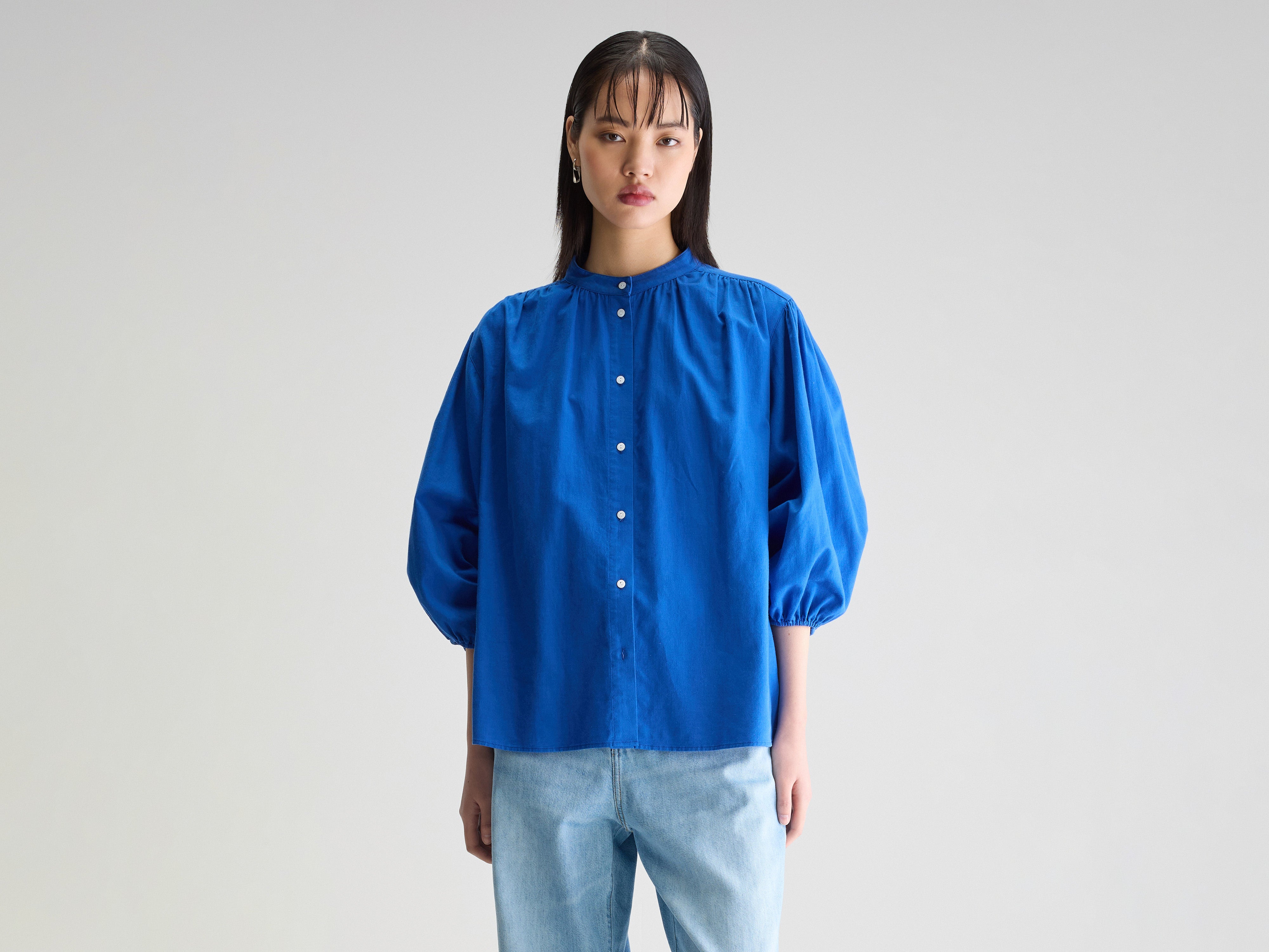 Kylie klassieke blouse (251 / W / LAZULI)