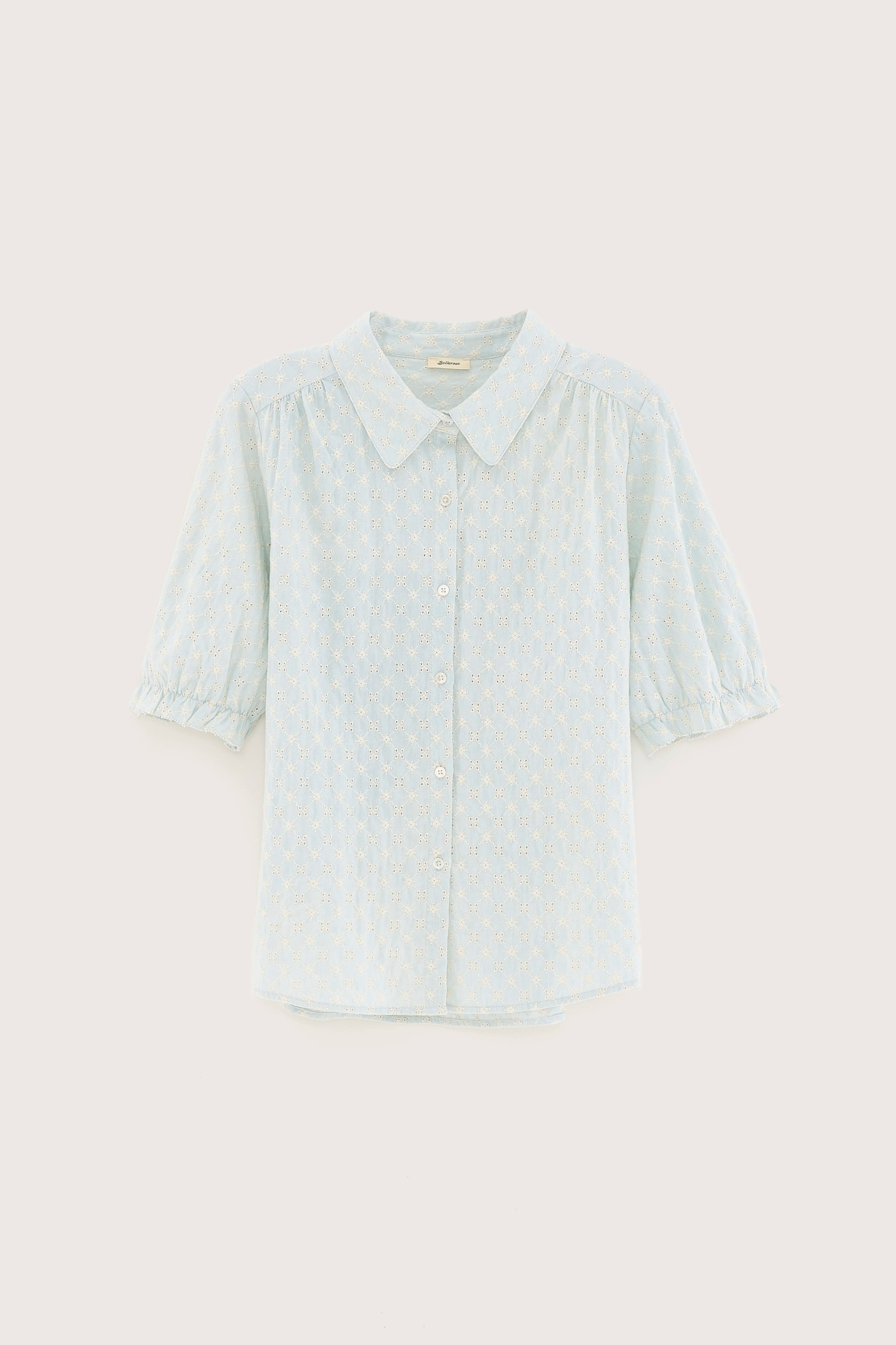 Hosanna short-sleeve blouse (251 / W / STONE BLUE)