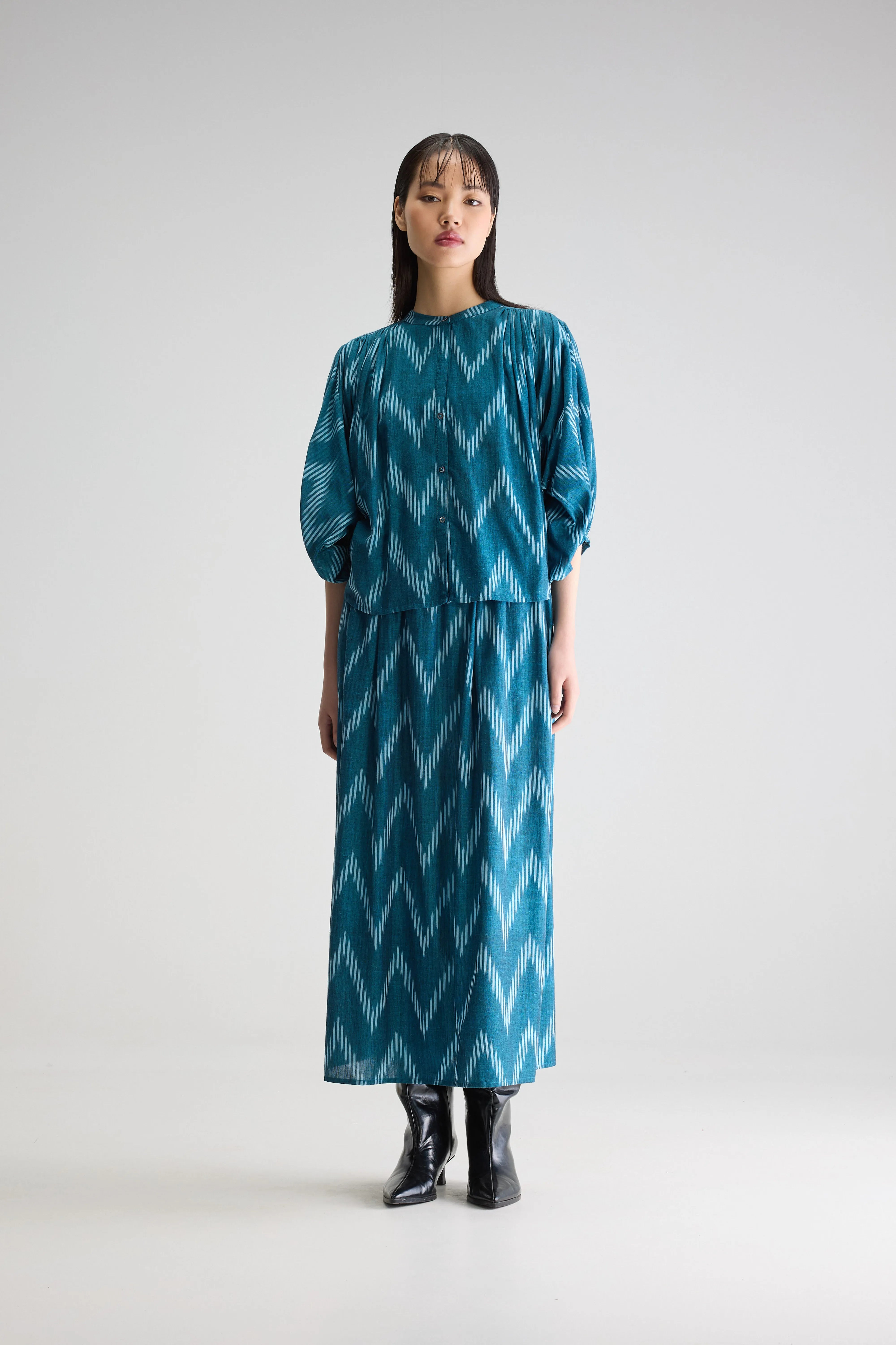 Blouse Courte Ink - Prussian Pour Femme | Bellerose