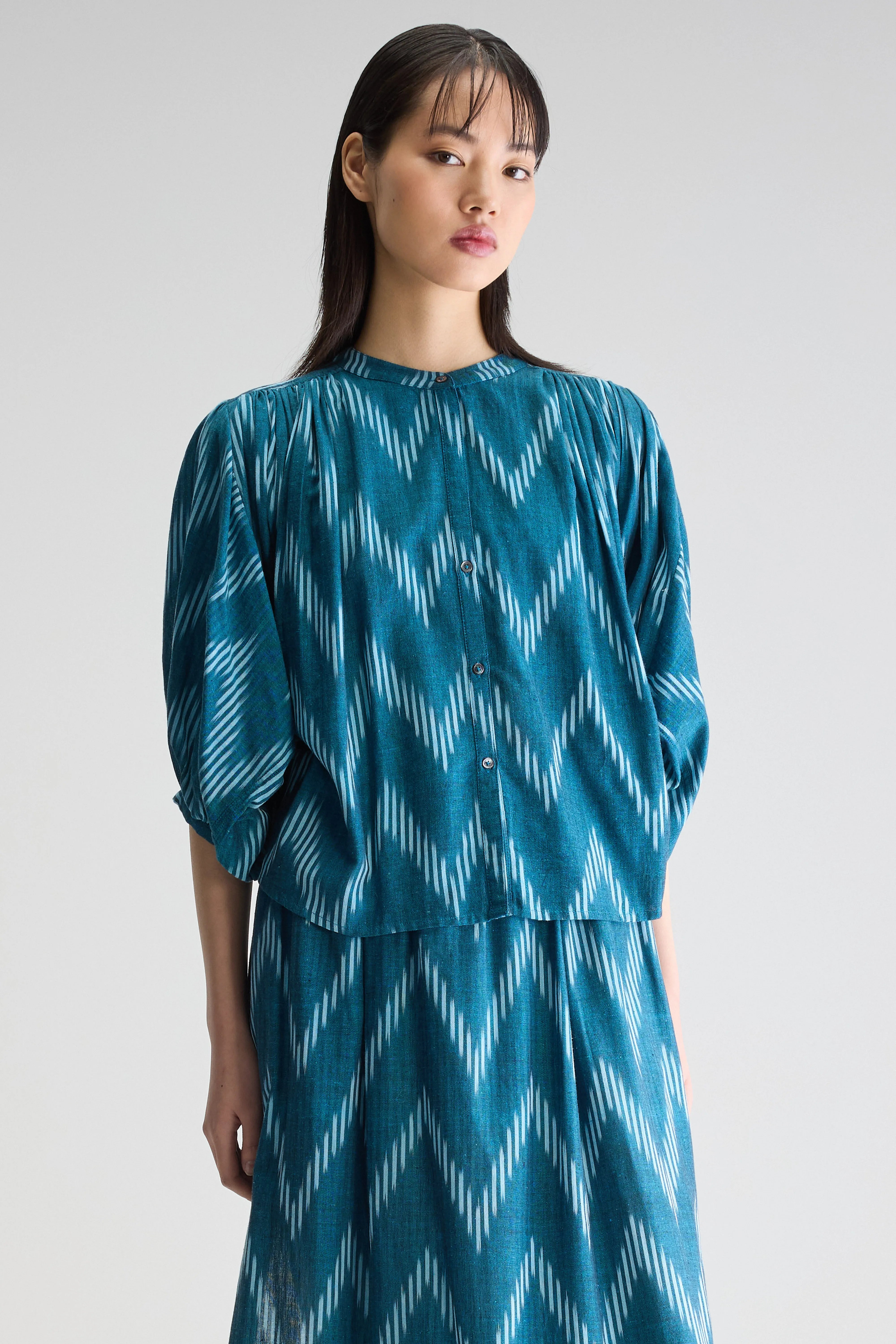 Blouse Courte Ink - Prussian Pour Femme | Bellerose