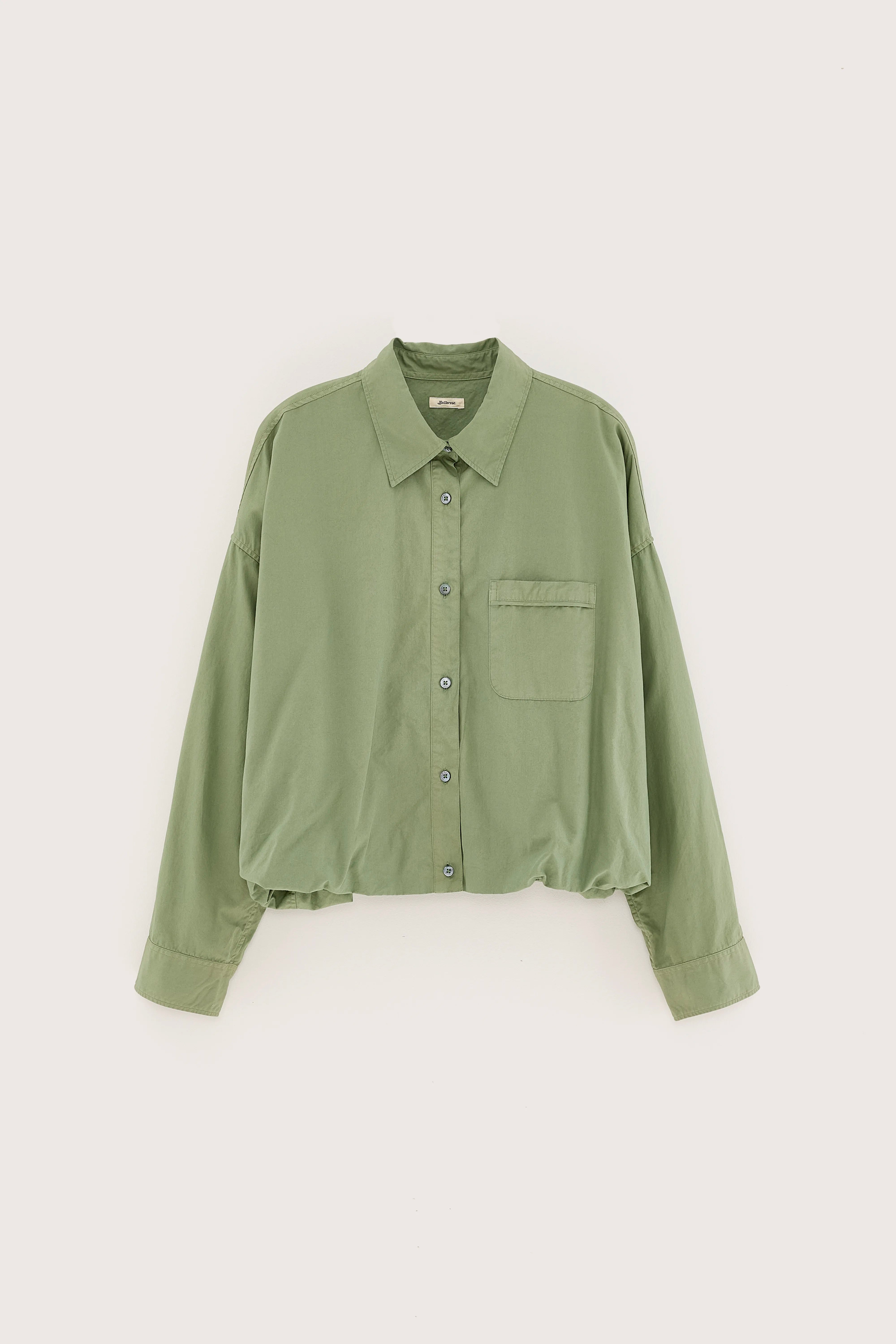 Graham cropped poplin shirt (251 / W / SAUGE)