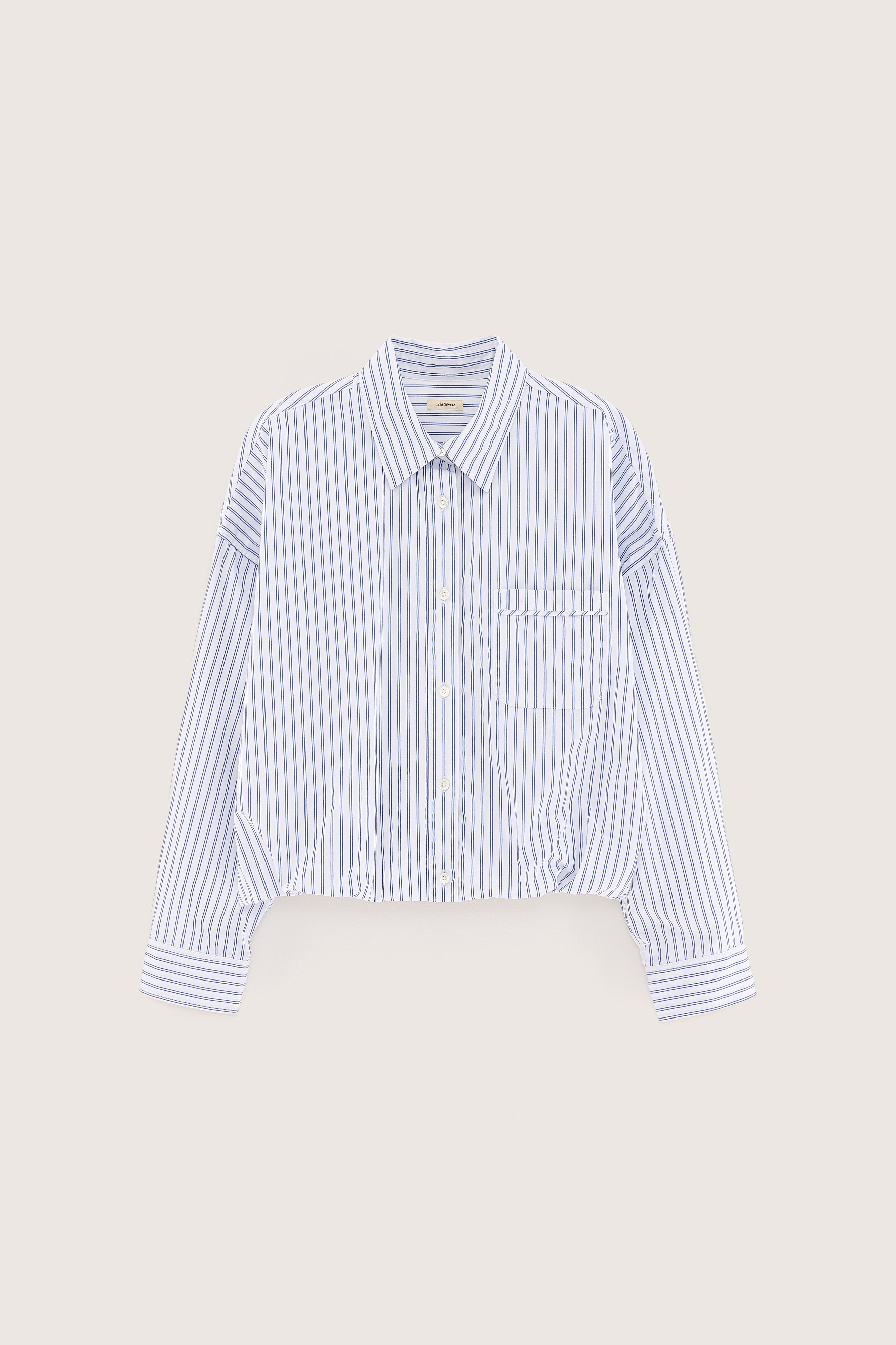 Graham cropped poplin shirt (251 / W / STRIPE P)