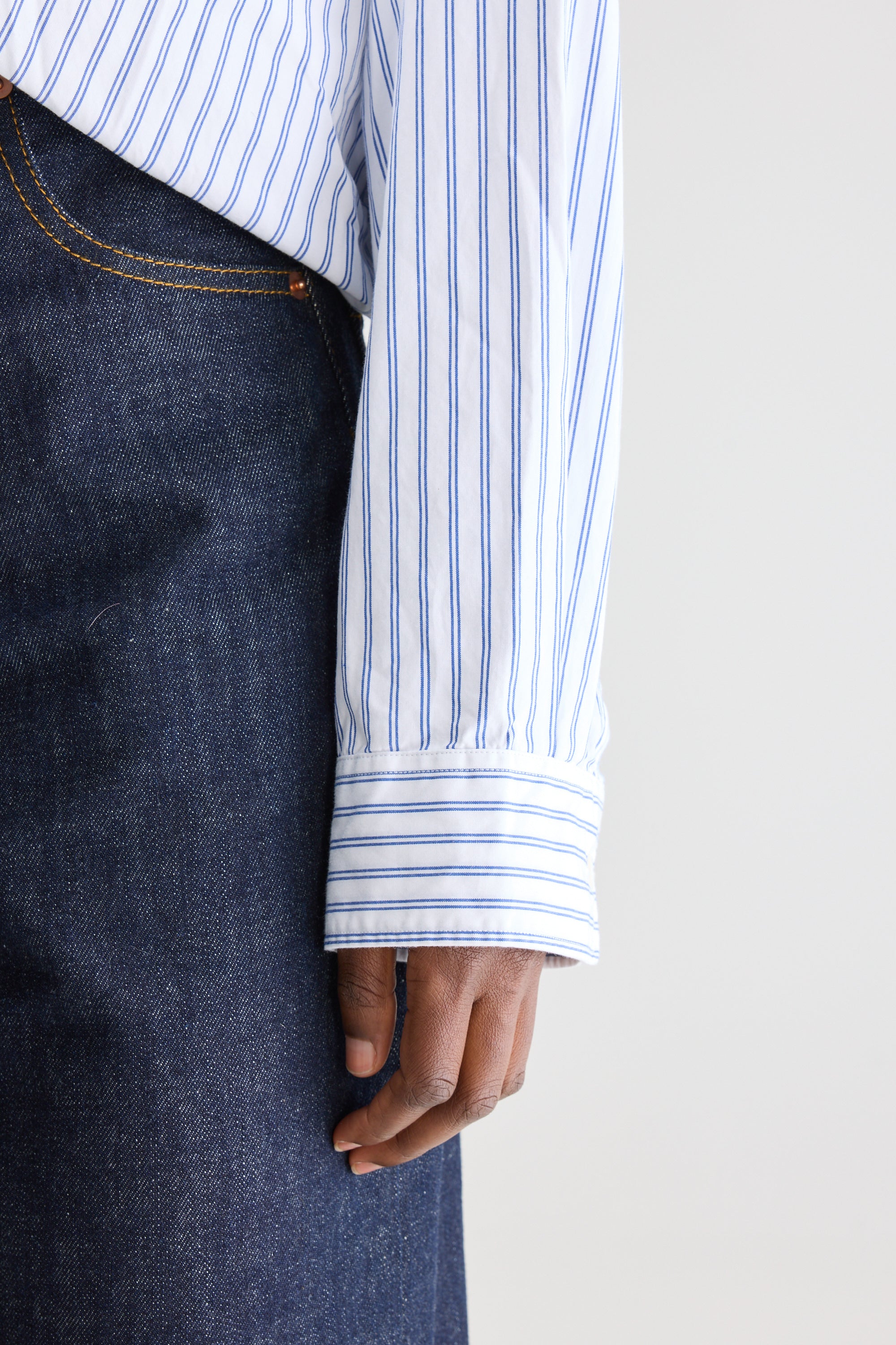 Graham cropped poplin shirt (251 / W / STRIPE P)