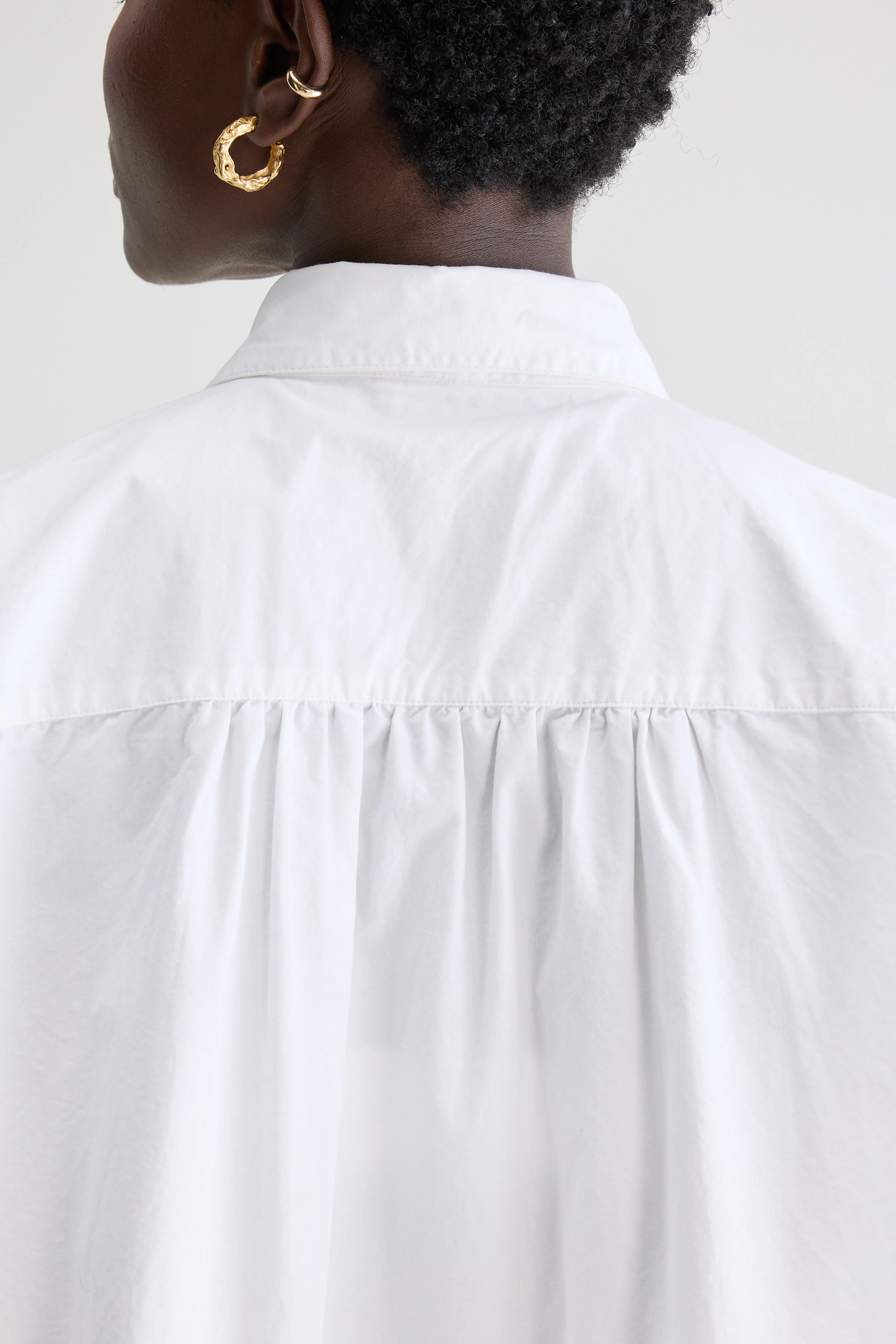 Kraft Cropped Poplin Shirt - White For Women | Bellerose