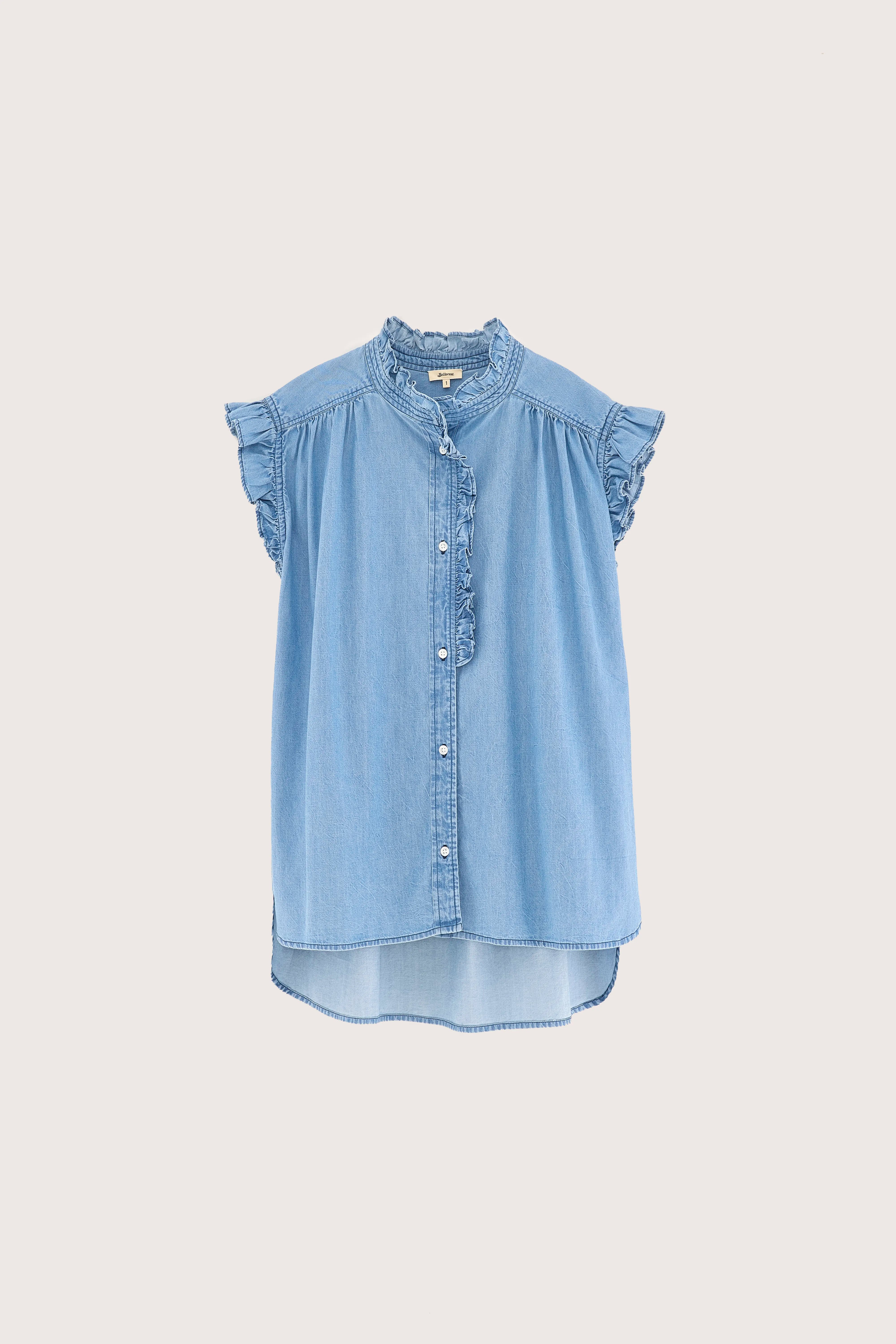 Coyote sleeveless blouse (251 / W / CHAMBRAY)