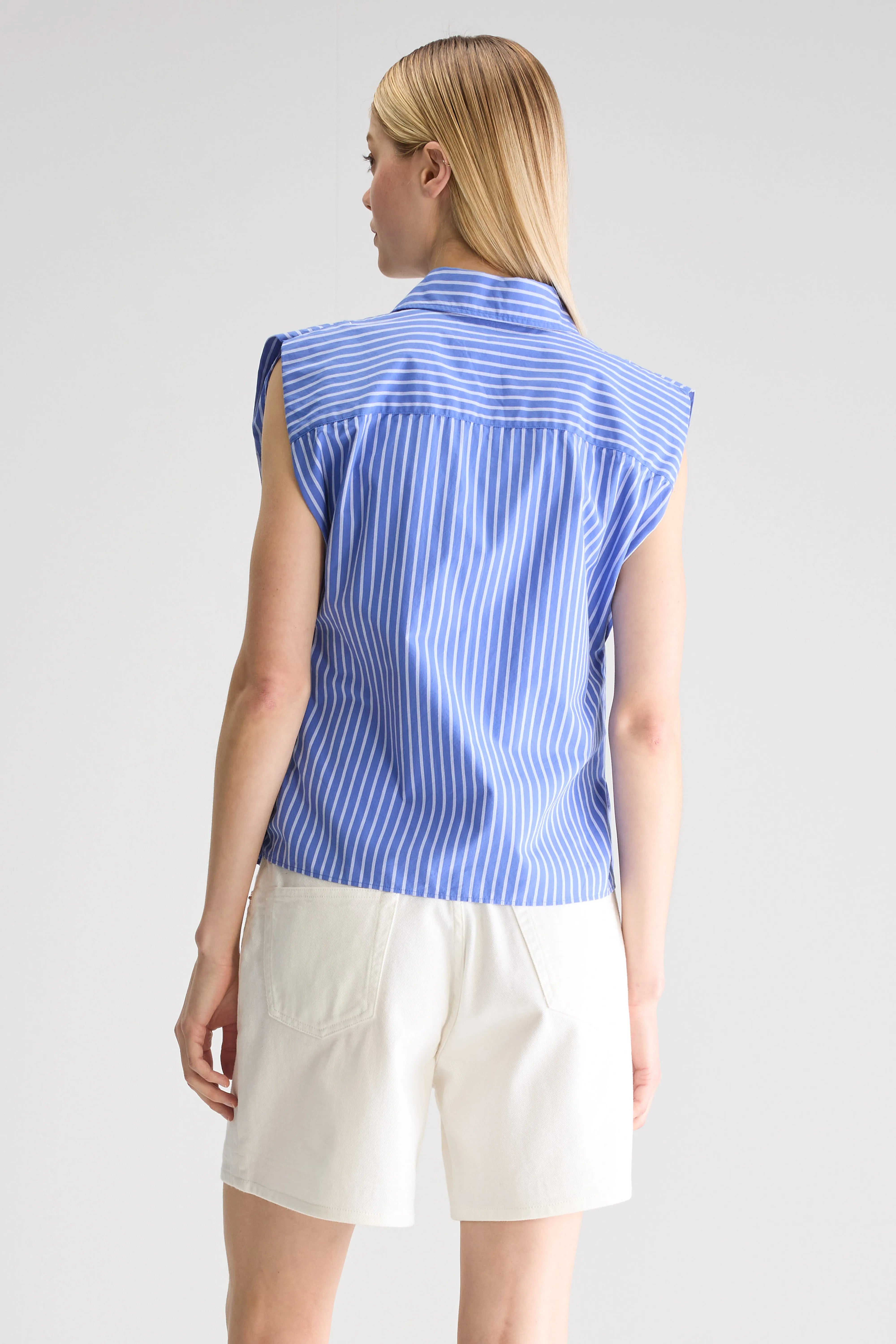 Galice Sleeveless Shirt - Iris bloom For Women | Bellerose