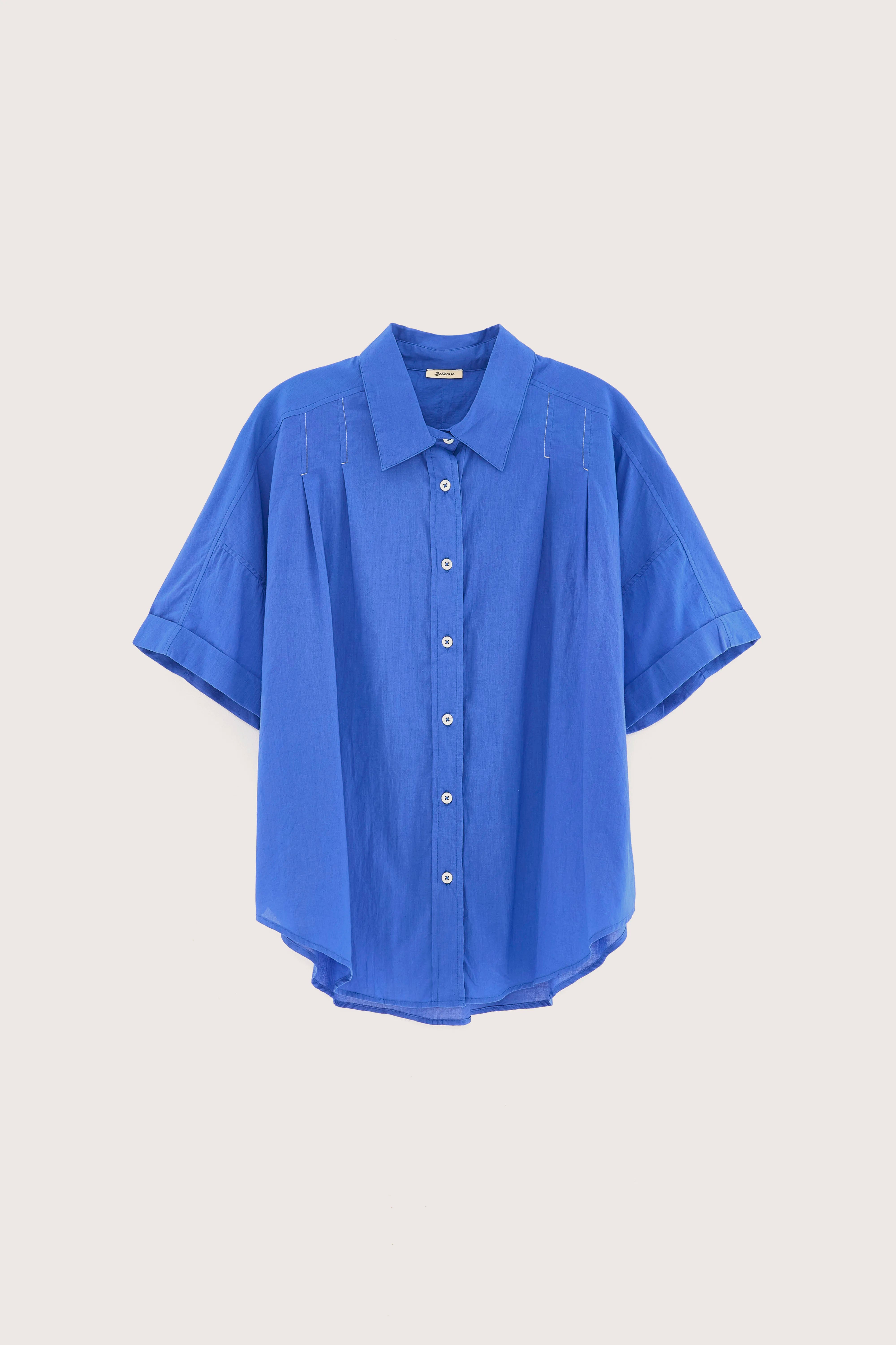 Kerala short-sleeve shirt (251 / W / IRIS BLOOM)