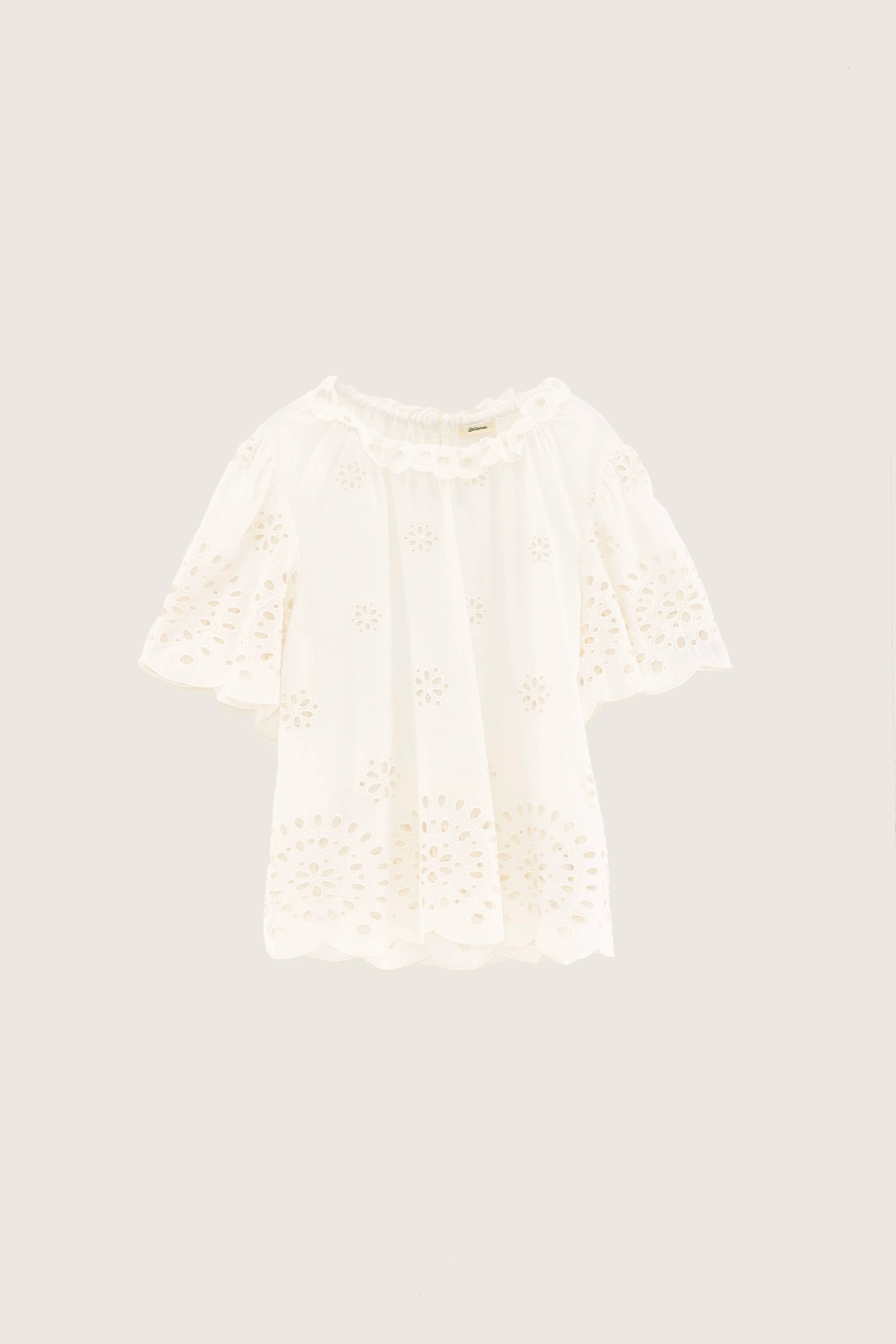 Darlene short-sleeve blouse (251 / W / WHITE)